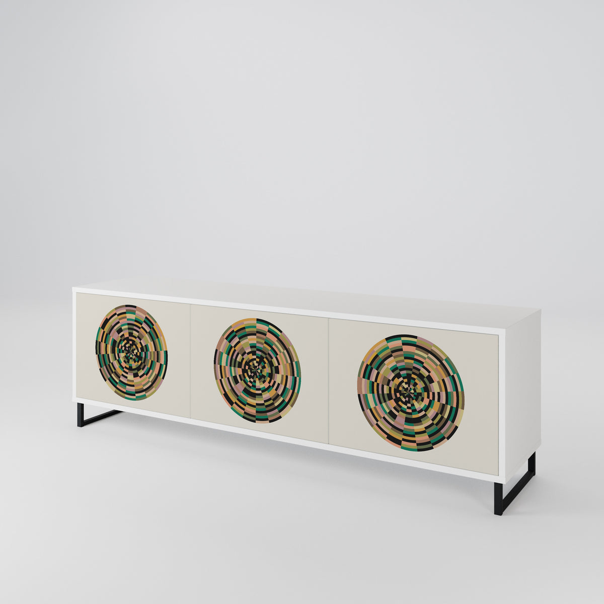 GREEN CIRCLES 3-türiges TV-Lowboard