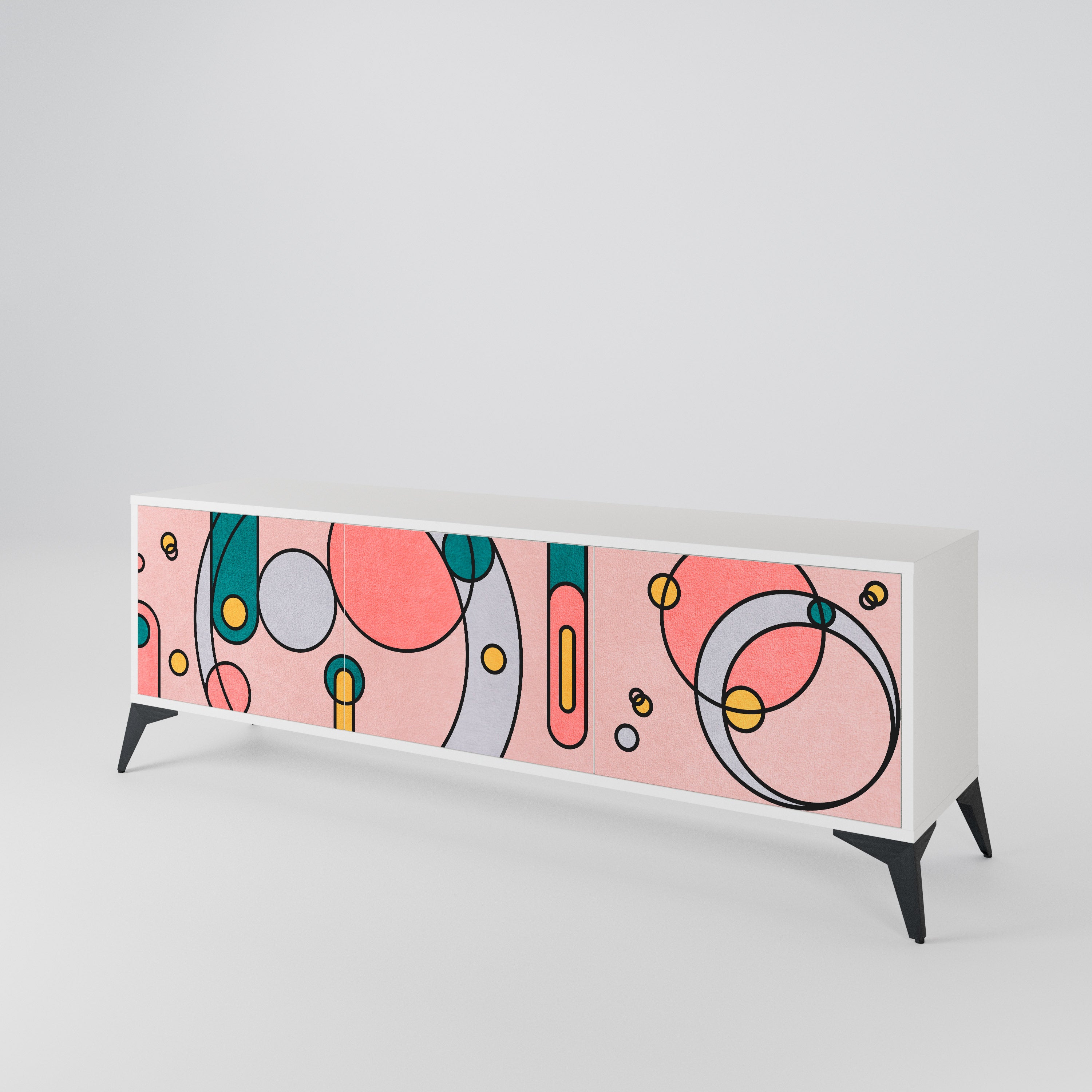 GOSSAMER ECHOES 3-Door TV Cabinet