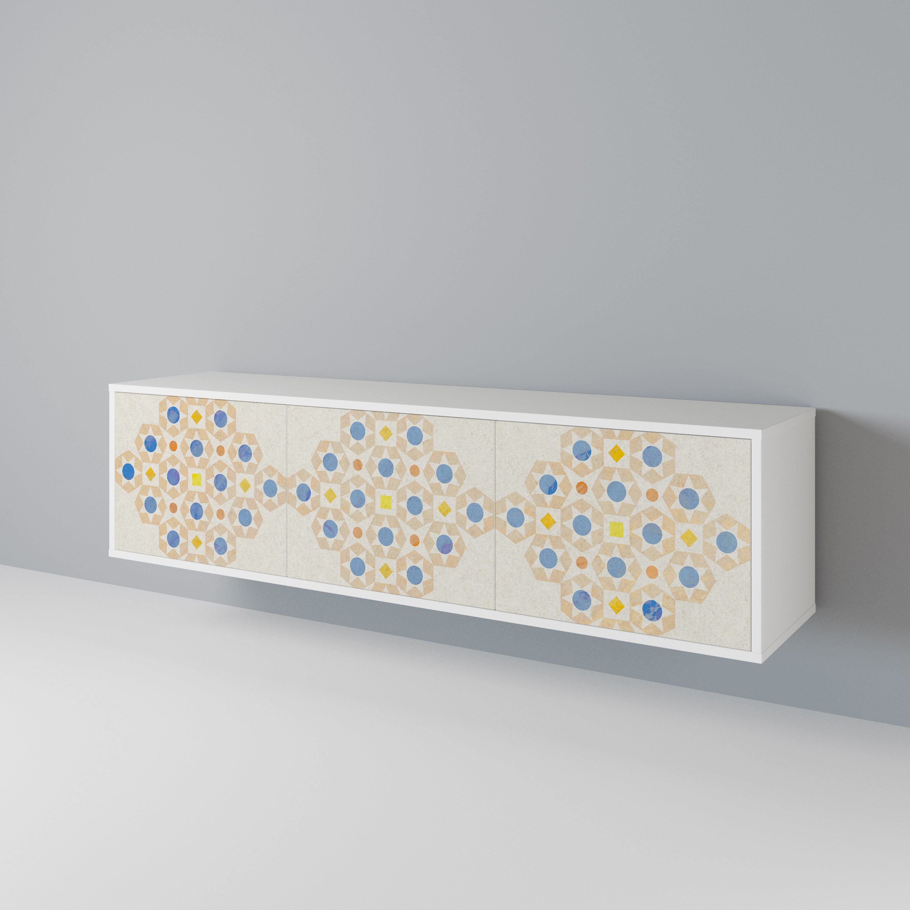 PATTERNED PRISM 3-Door TV Cabinet