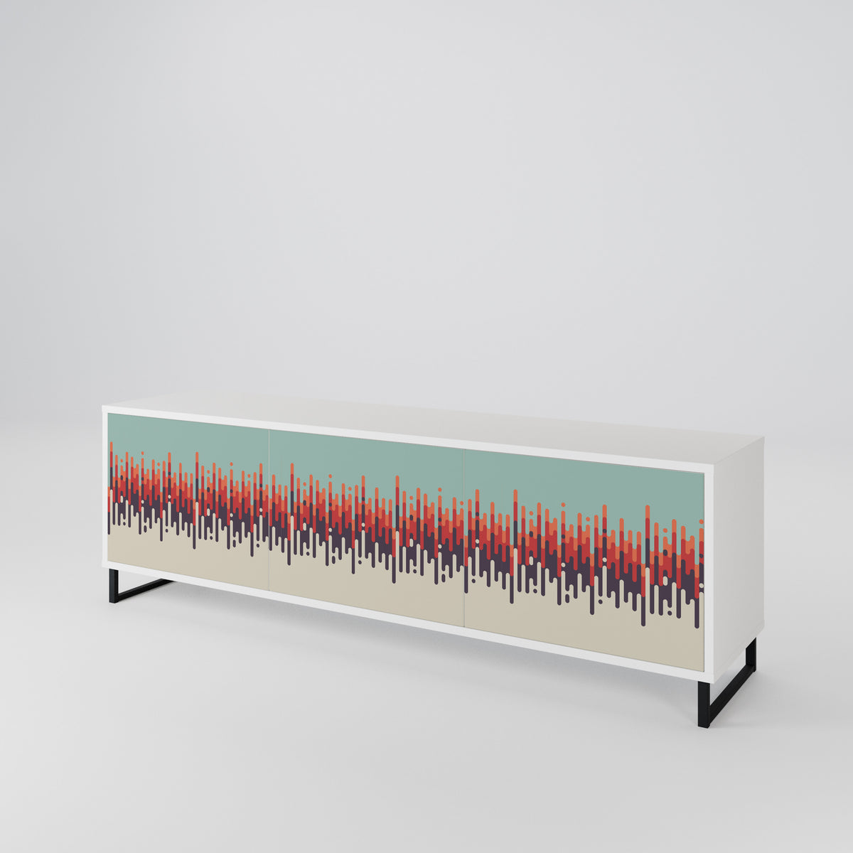 CHROMA CONTOURS 3-türiges TV-Lowboard