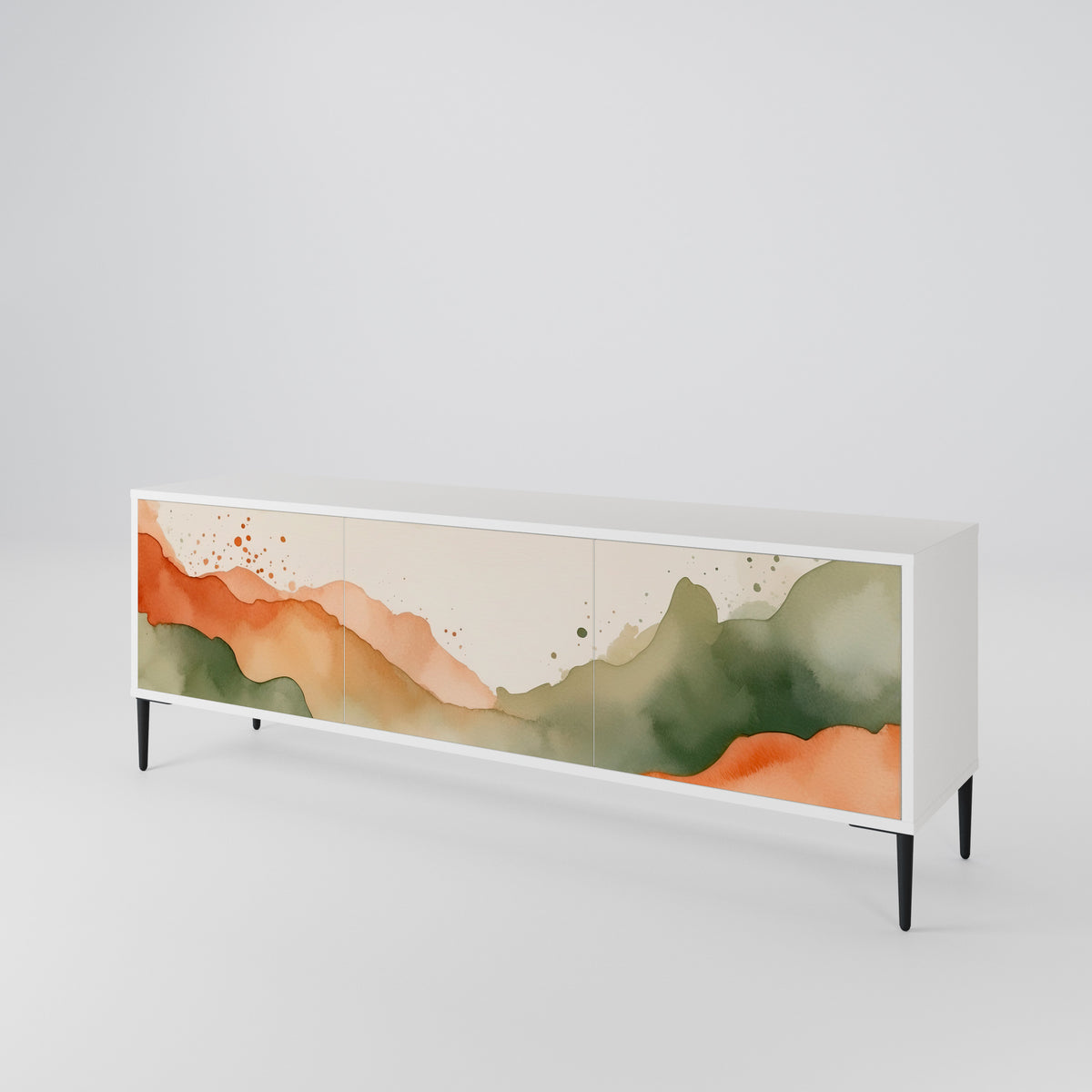 WATERCOLOUR PEAKS 3-türiges TV-Lowboard