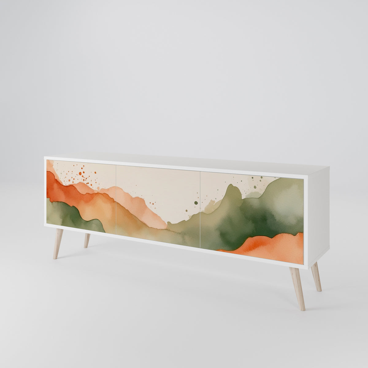 WATERCOLOUR PEAKS 3-türiges TV-Lowboard