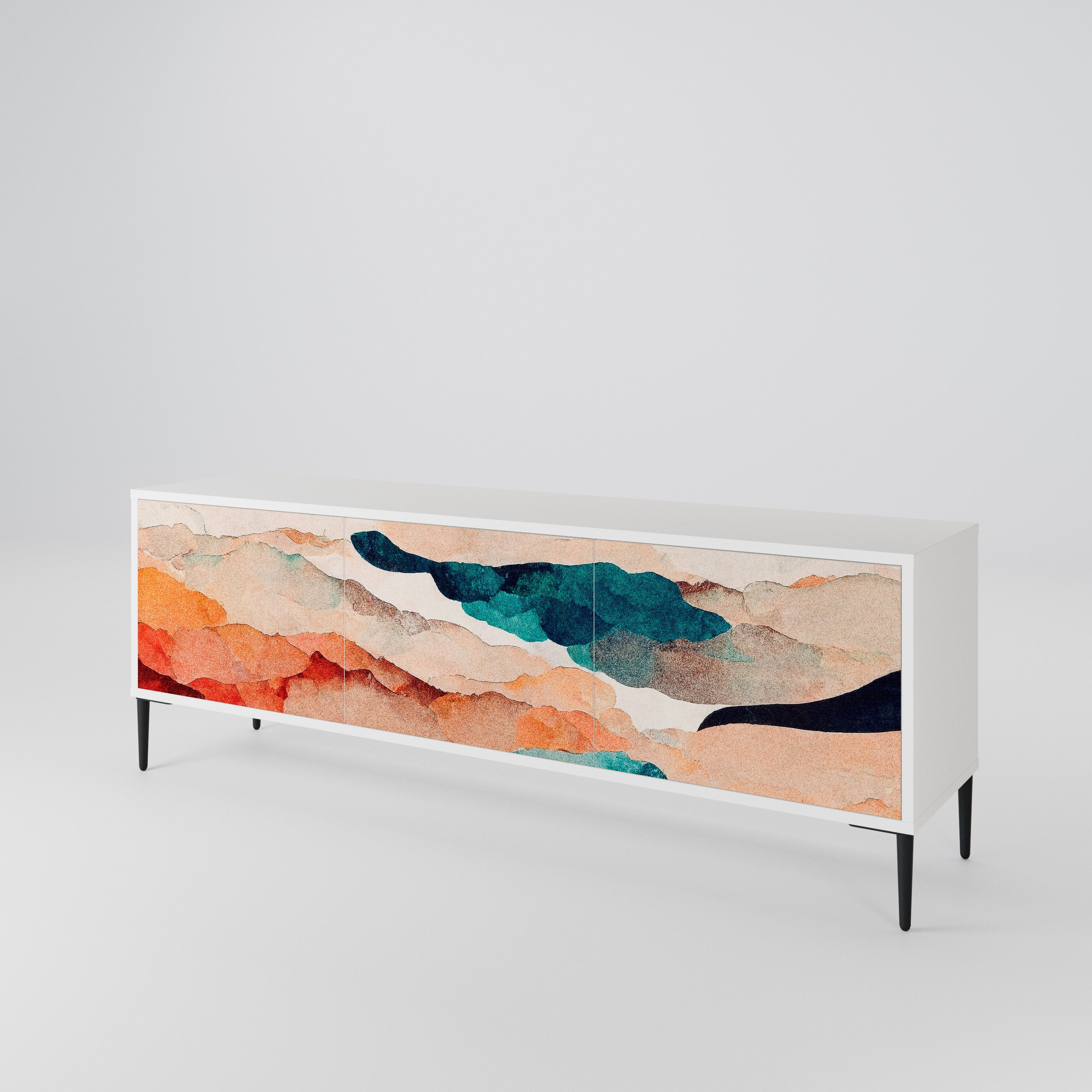 ABSTRACT LANDSCAPE 3-Door TV Cabinet