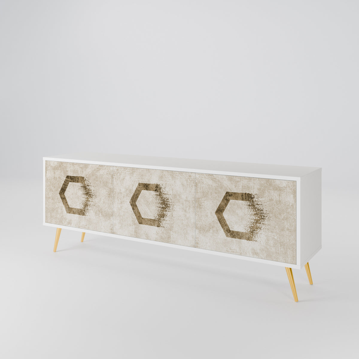 HEXAGONAL SHAPES 3-türiges TV-Lowboard