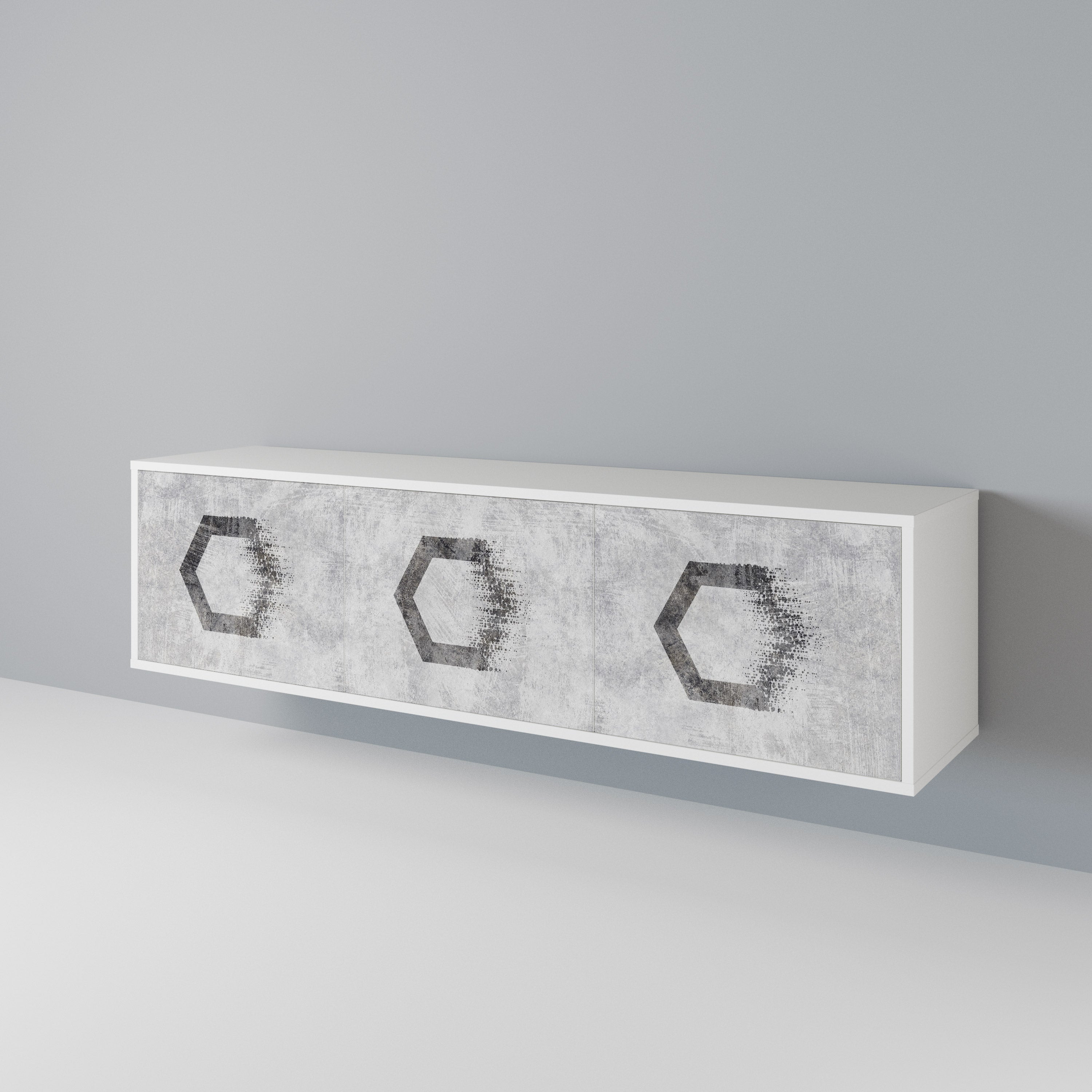 HEXAGONAL FIGURES 3-Door TV Cabinet