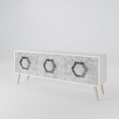 HEXAGONAL FIGURES 3-türiges TV-Lowboard