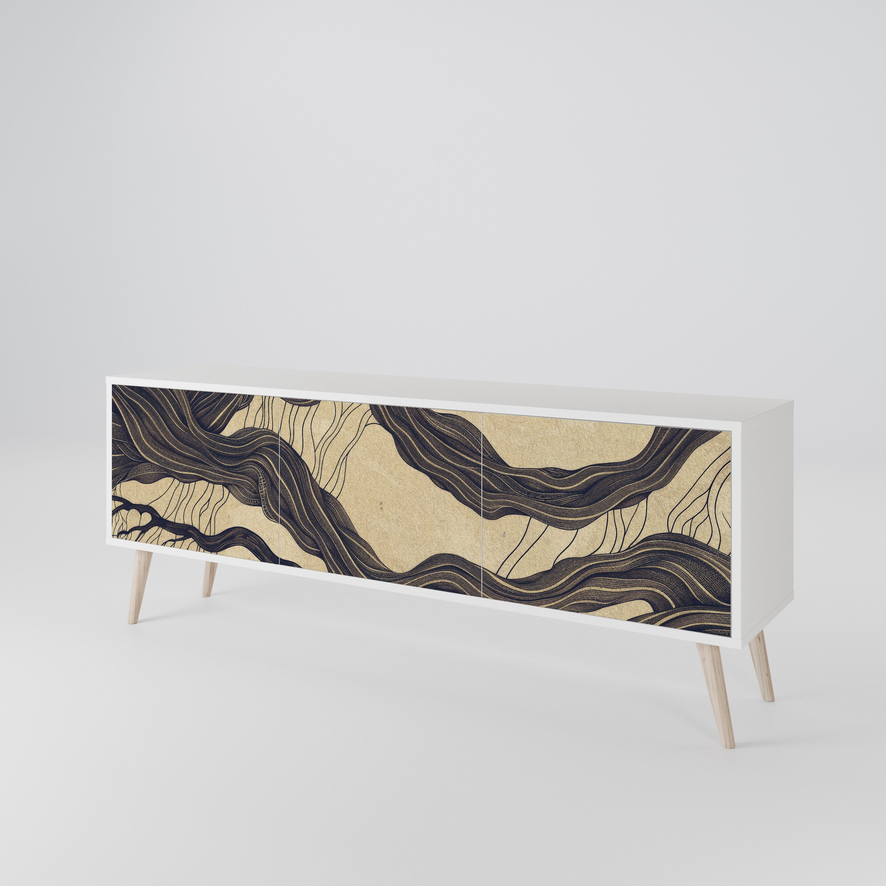 UNIFIED FRAGMENTS 3-Door TV Cabinet