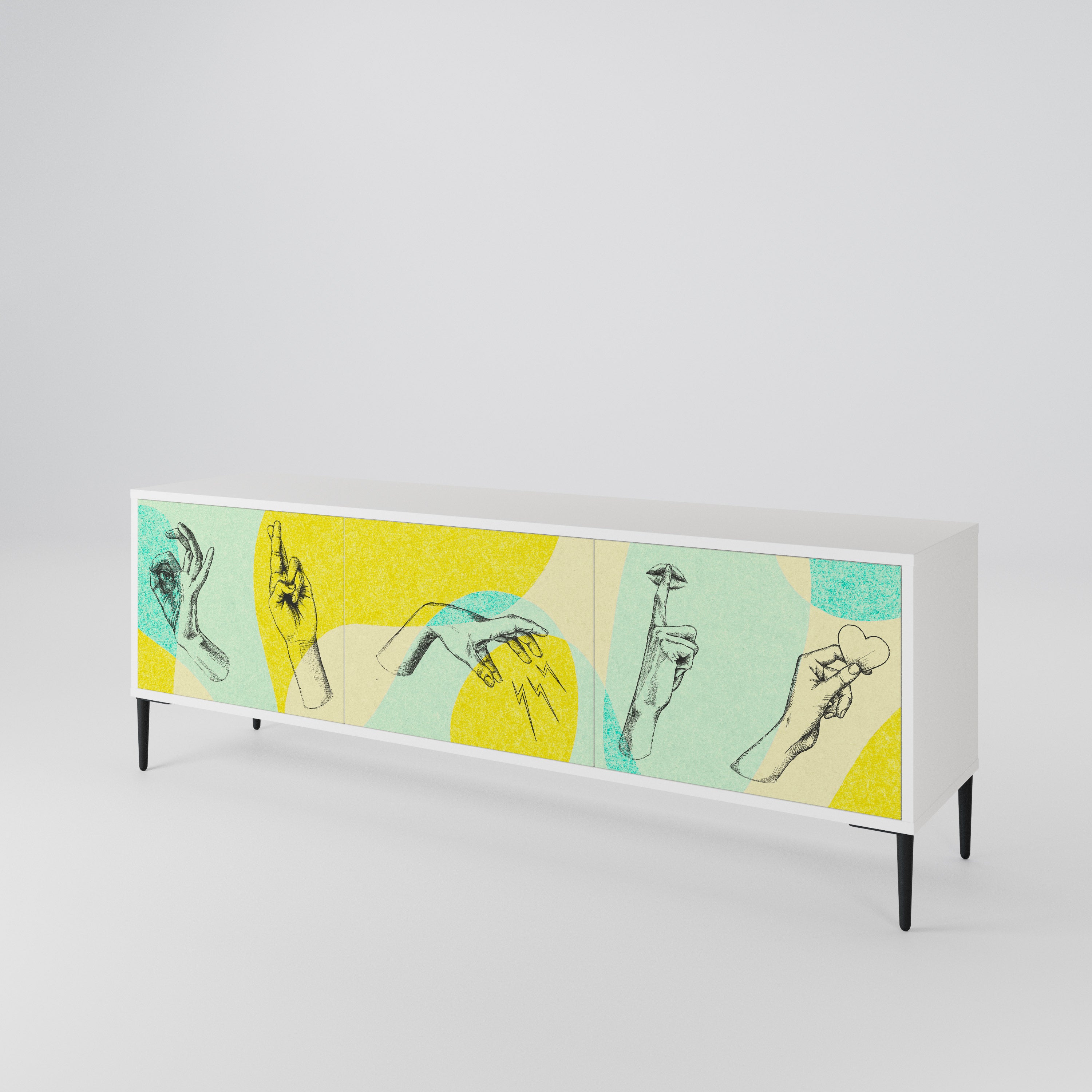BODY LANGUAGE 3-Door TV Cabinet