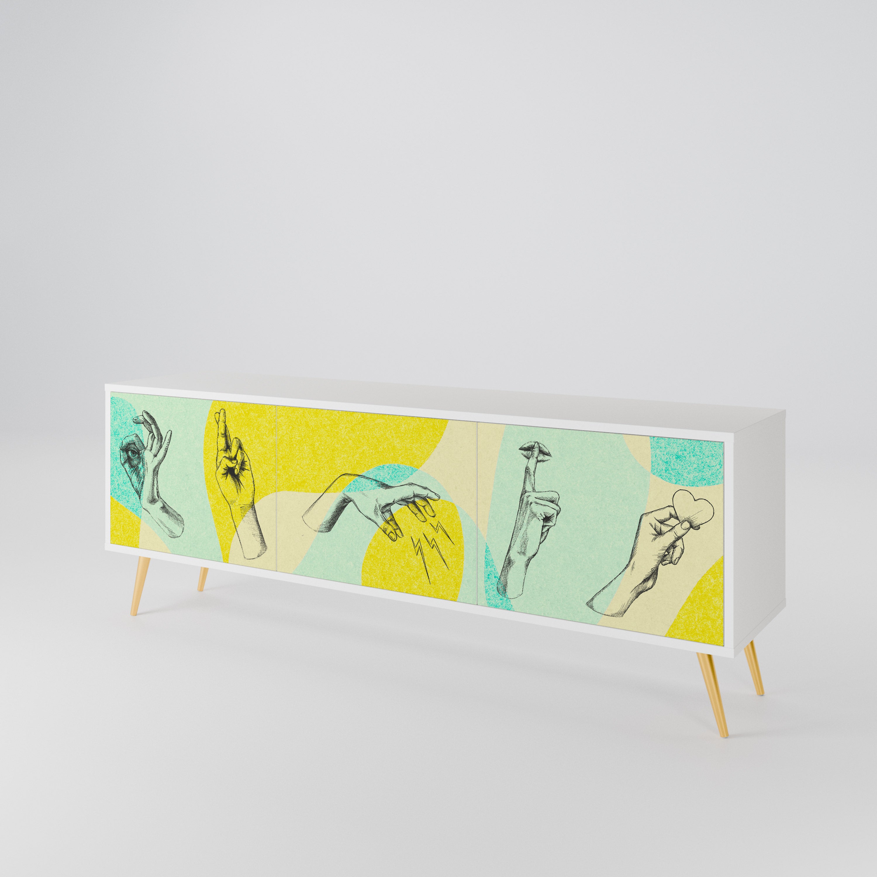 BODY LANGUAGE 3-Door TV Cabinet