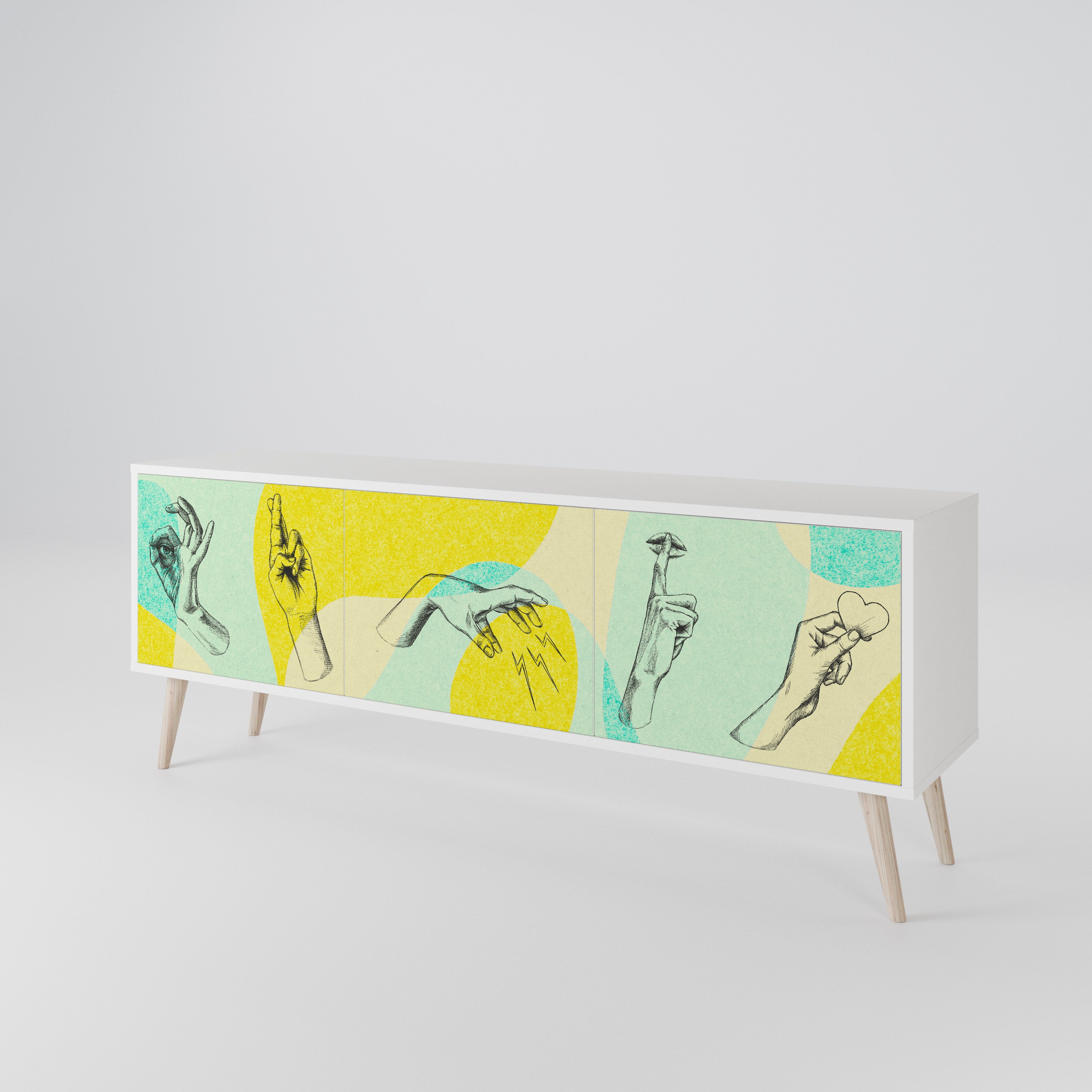 BODY LANGUAGE 3-Door TV Cabinet