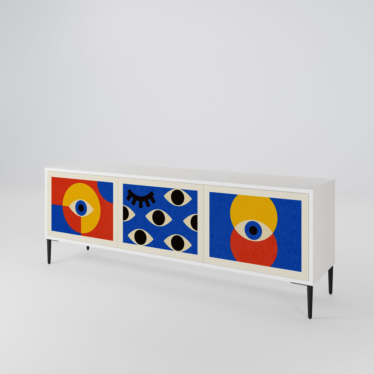 GEOMETRIC EYES 3-türiges TV-Lowboard