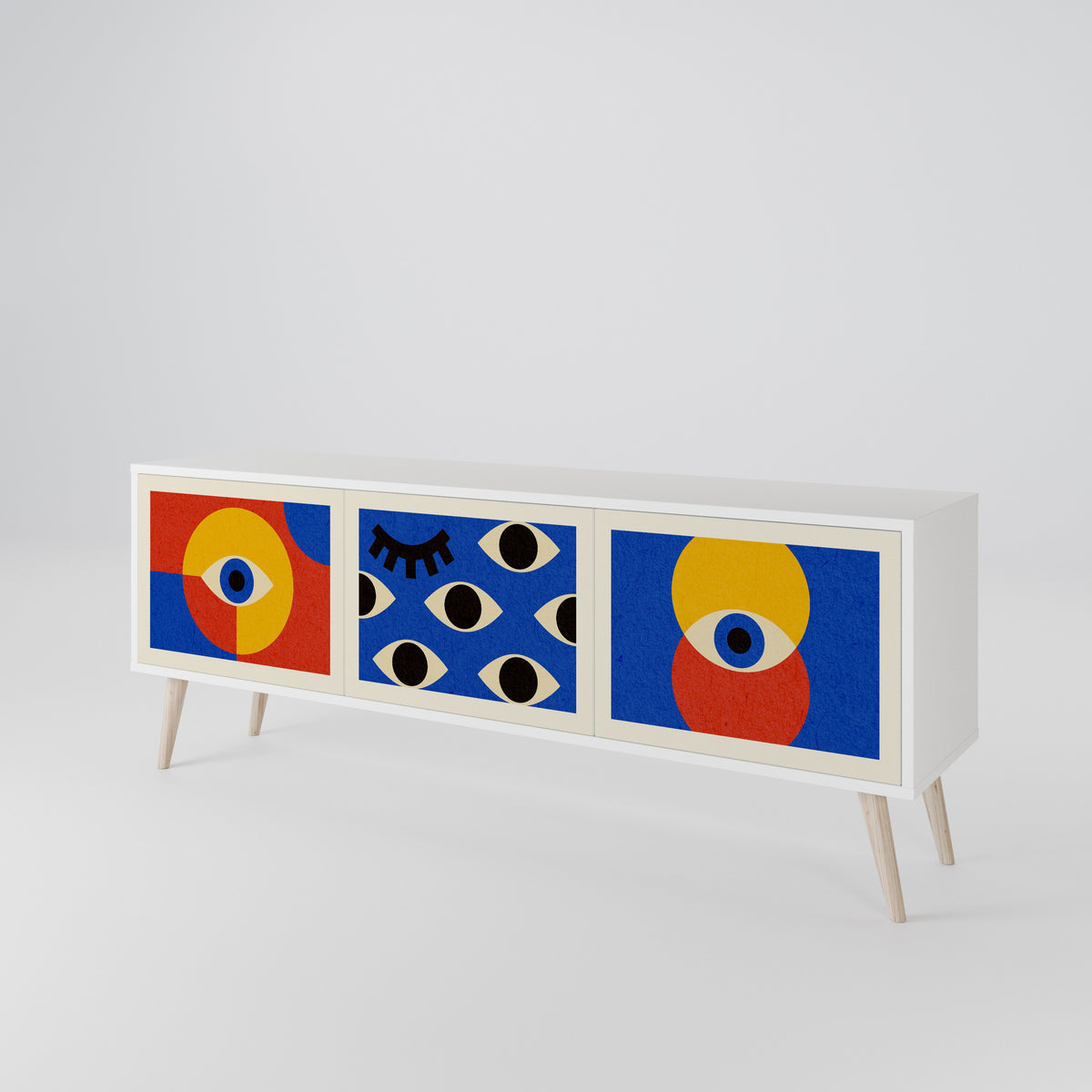 GEOMETRIC EYES 3-türiges TV-Lowboard