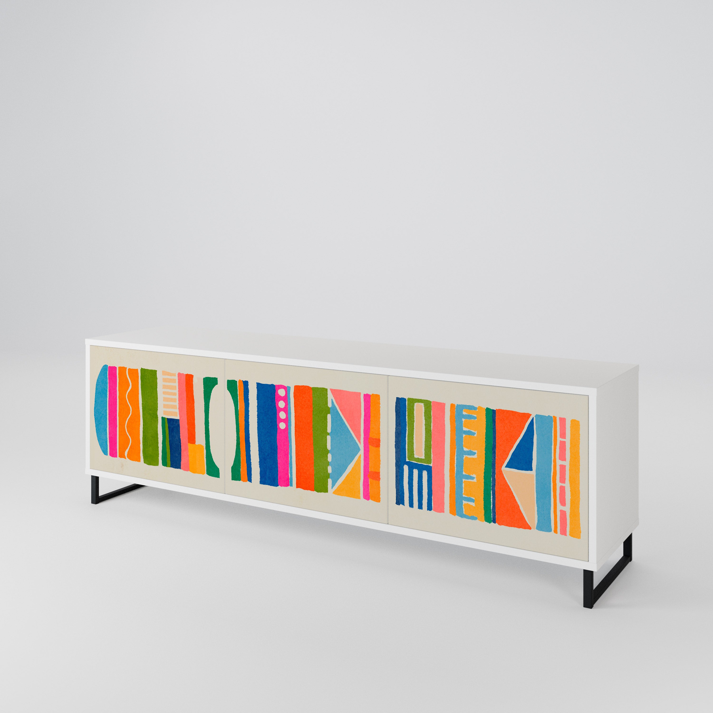 GEOMETRIC SHINE 3-Door TV Cabinet