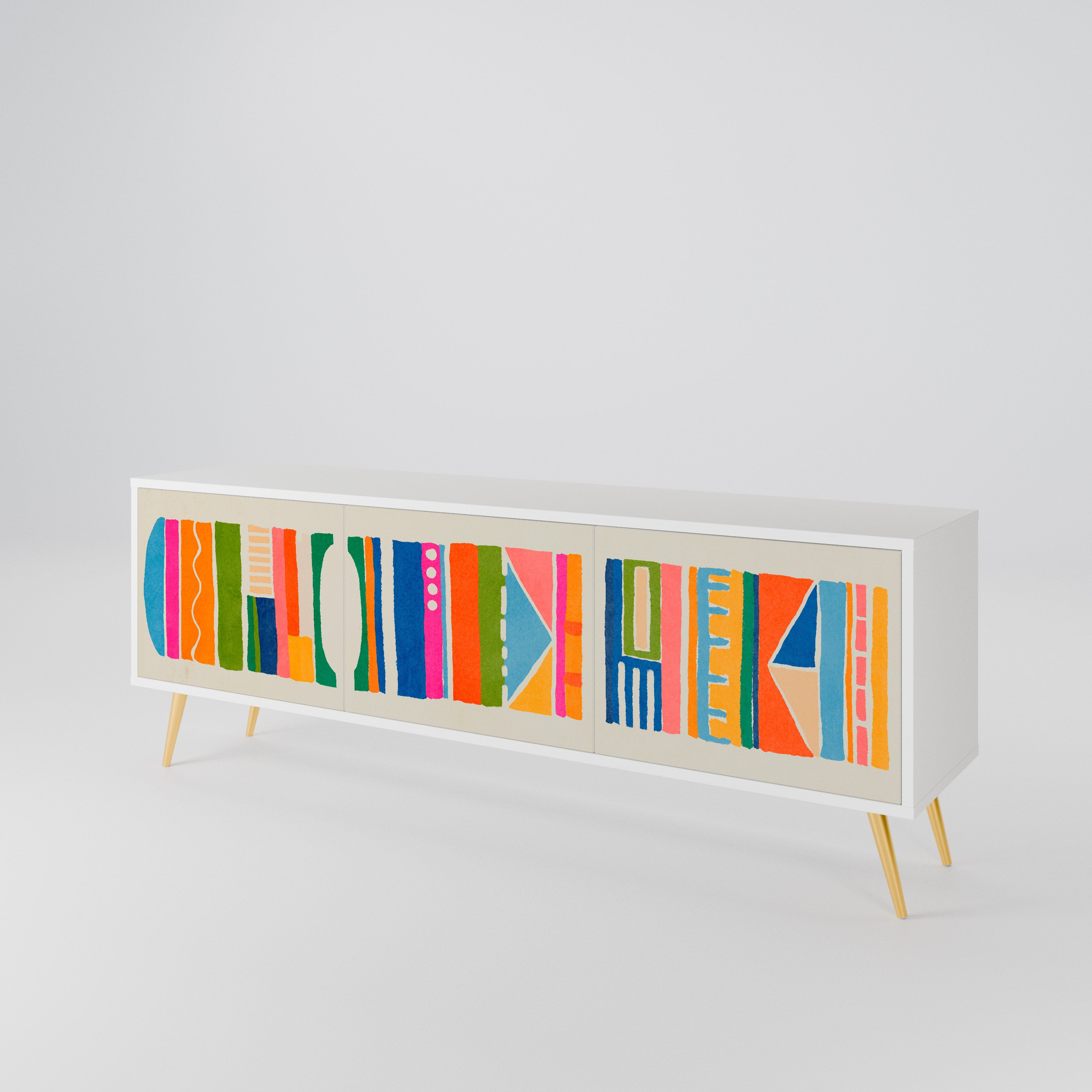 GEOMETRIC SHINE 3-Door TV Cabinet