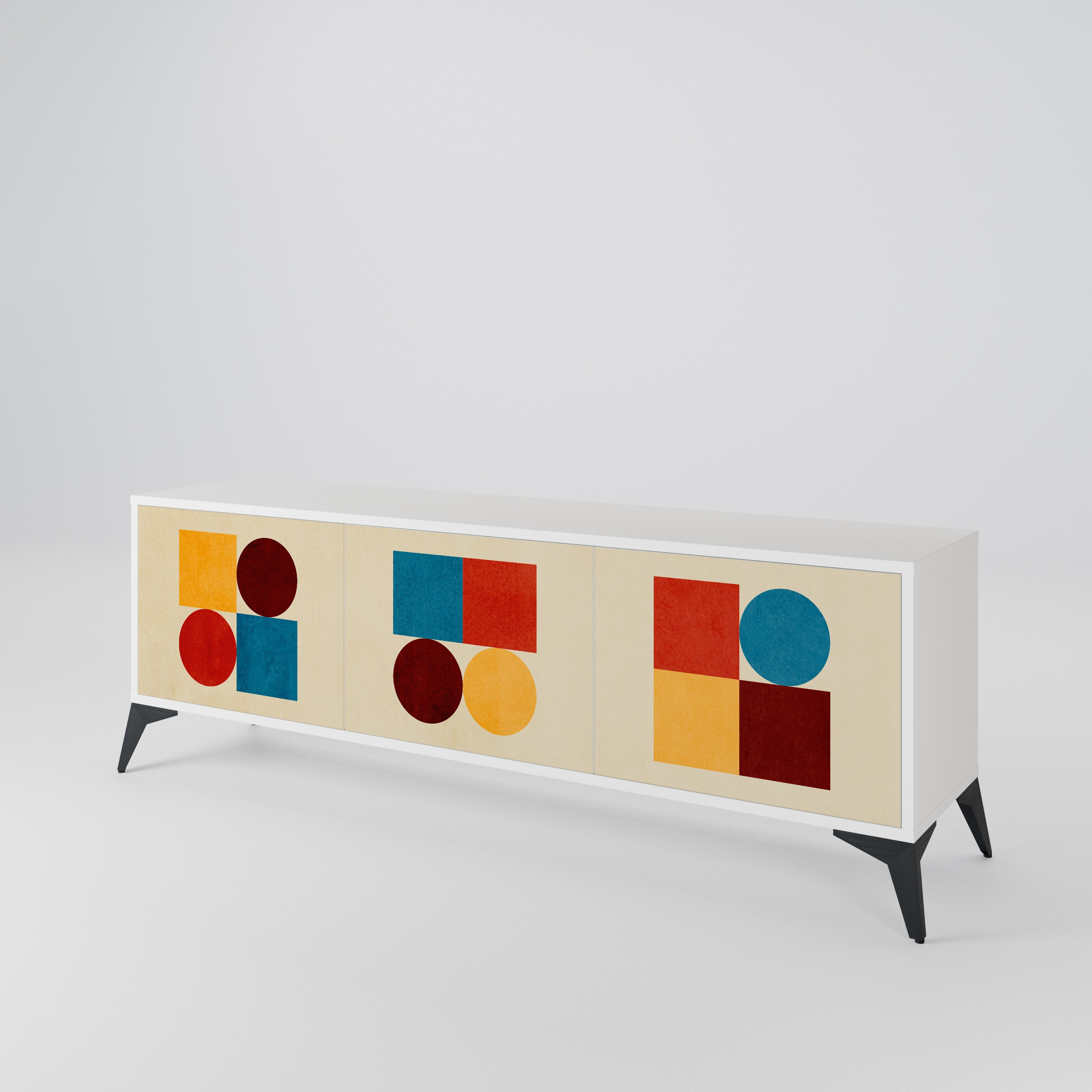 GEOMETRIC PUZZLE 3-türiges TV-Lowboard