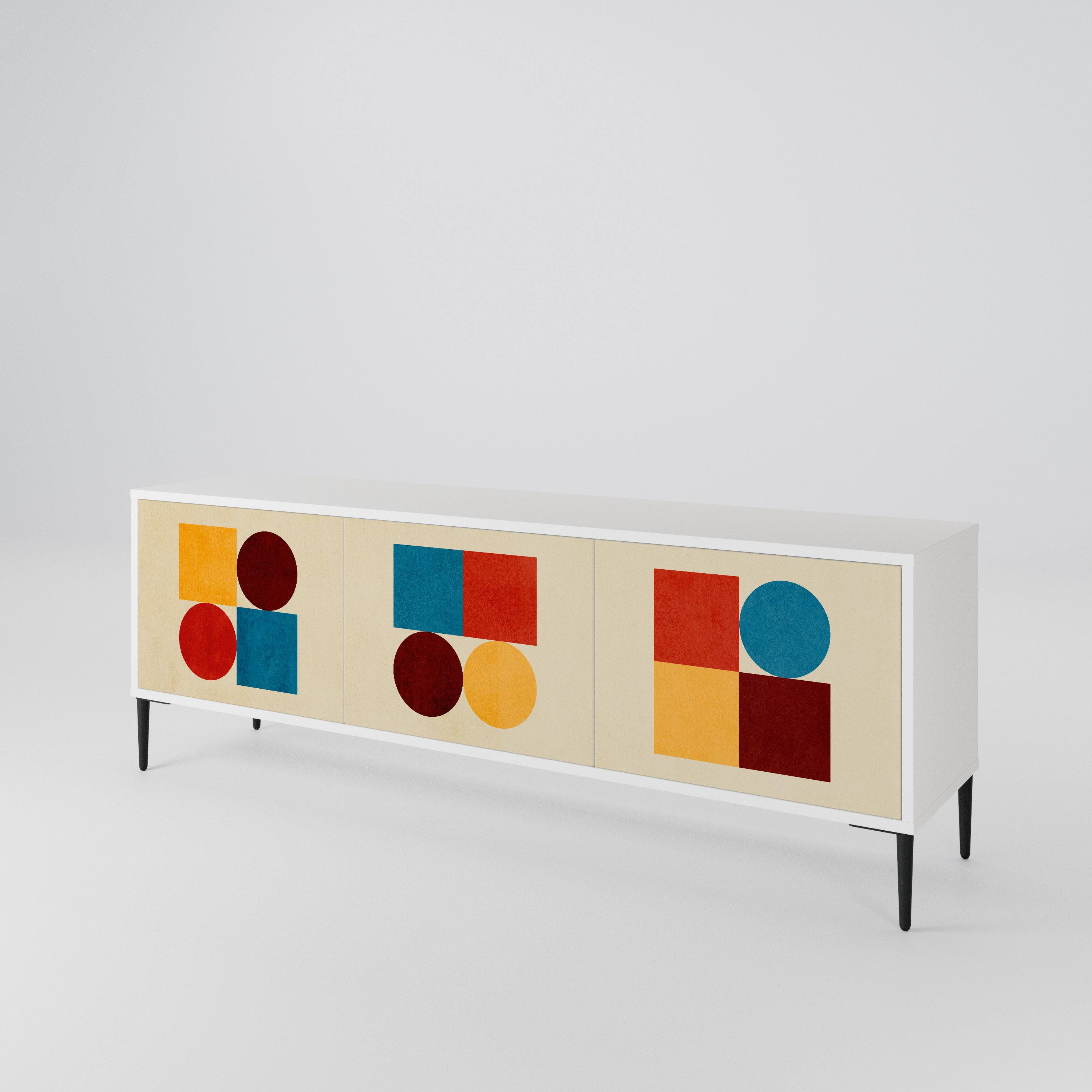 GEOMETRIC PUZZLE 3-türiges TV-Lowboard
