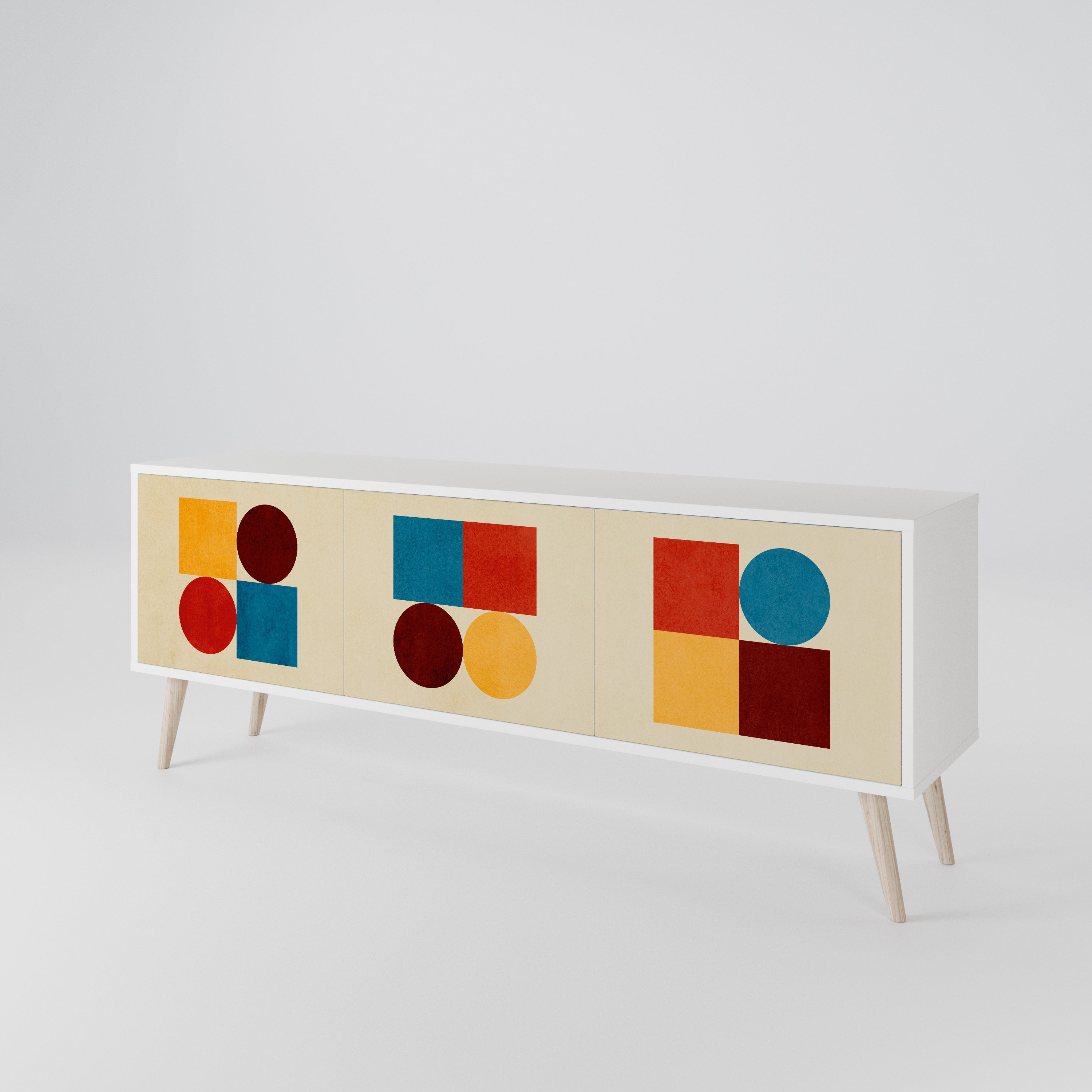 GEOMETRIC PUZZLE 3-türiges TV-Lowboard