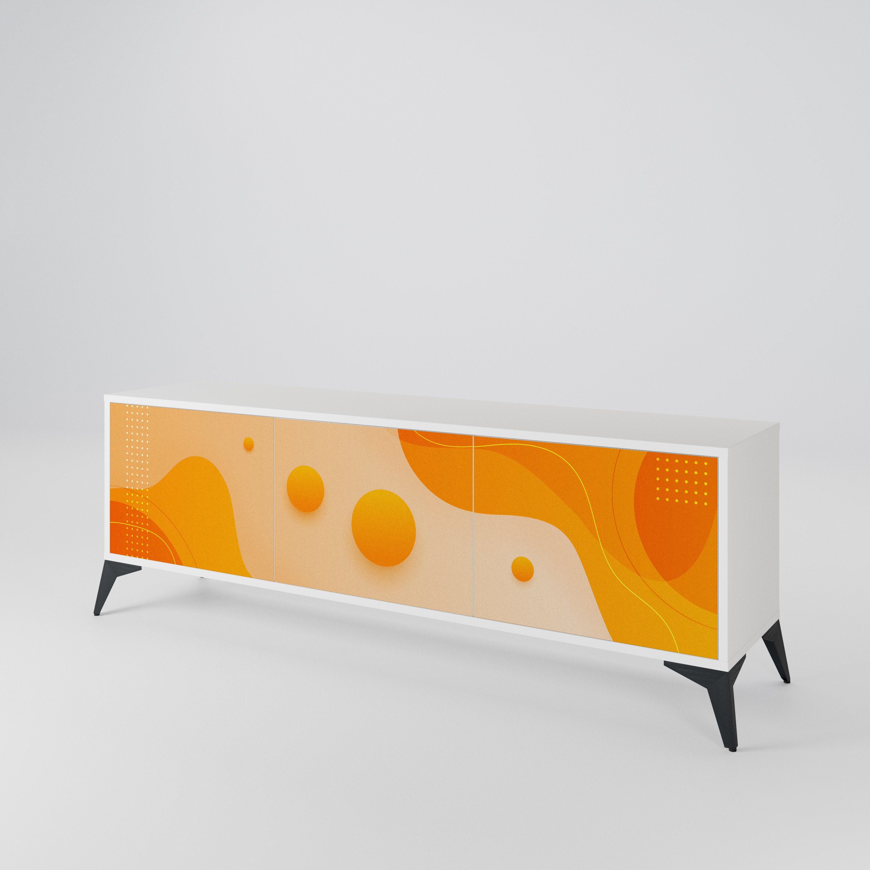 ORANGE ARRANGEMENT 3-türiges TV-Lowboard
