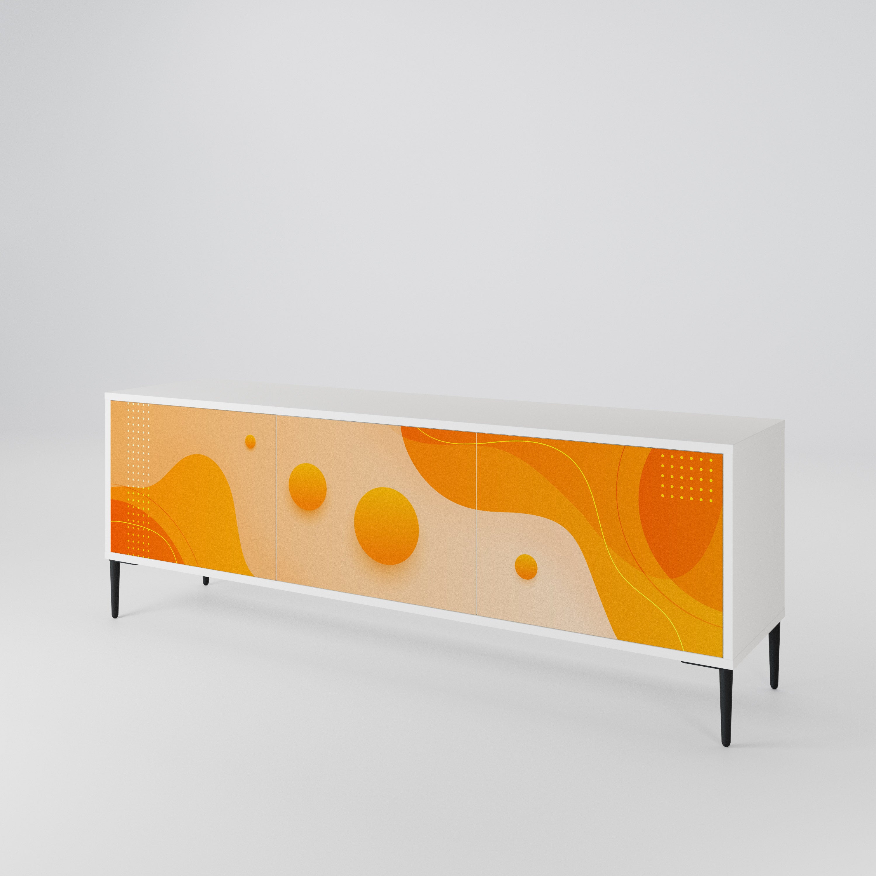 ORANGE ARRANGEMENT 3-türiges TV-Lowboard