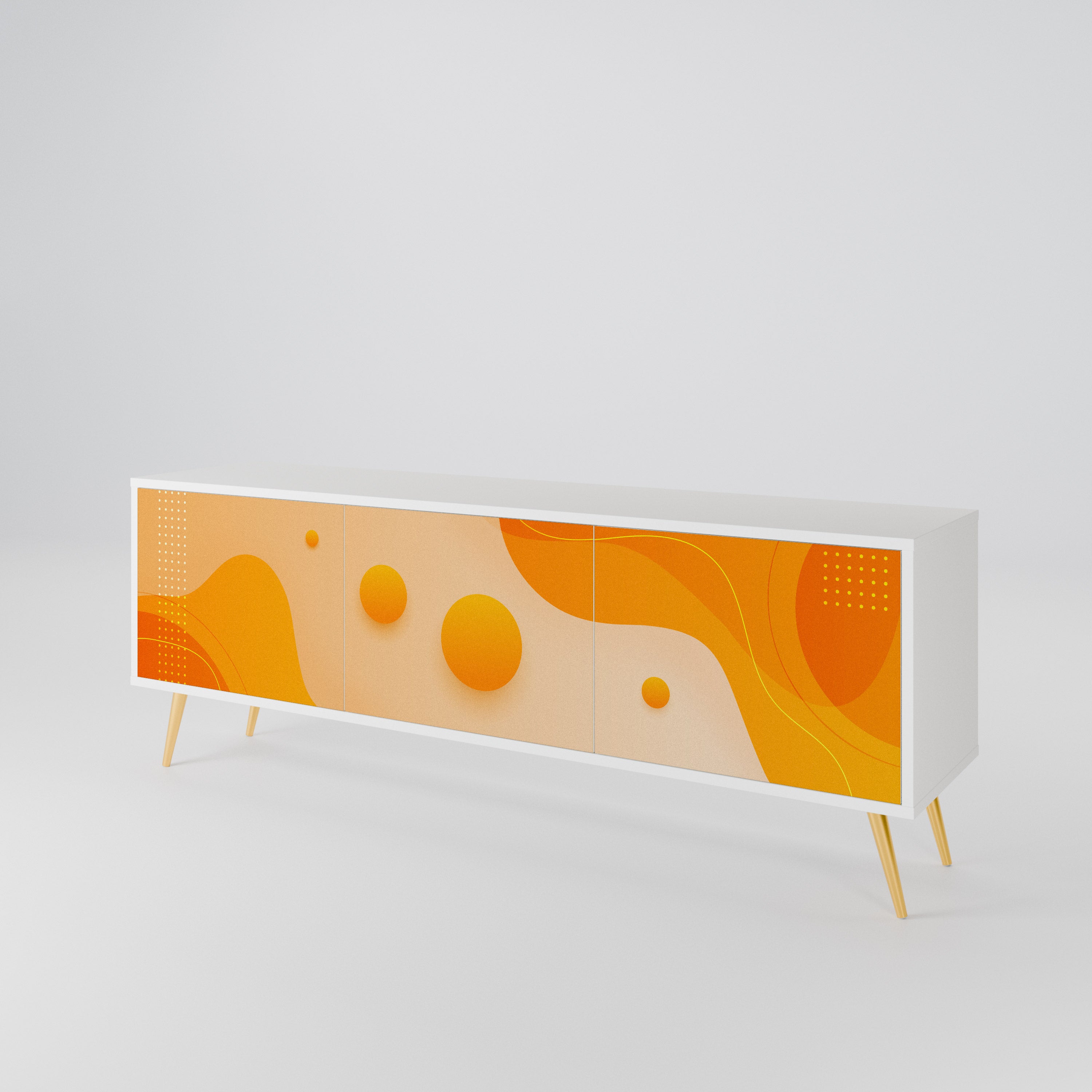 ORANGE ARRANGEMENT 3-türiges TV-Lowboard