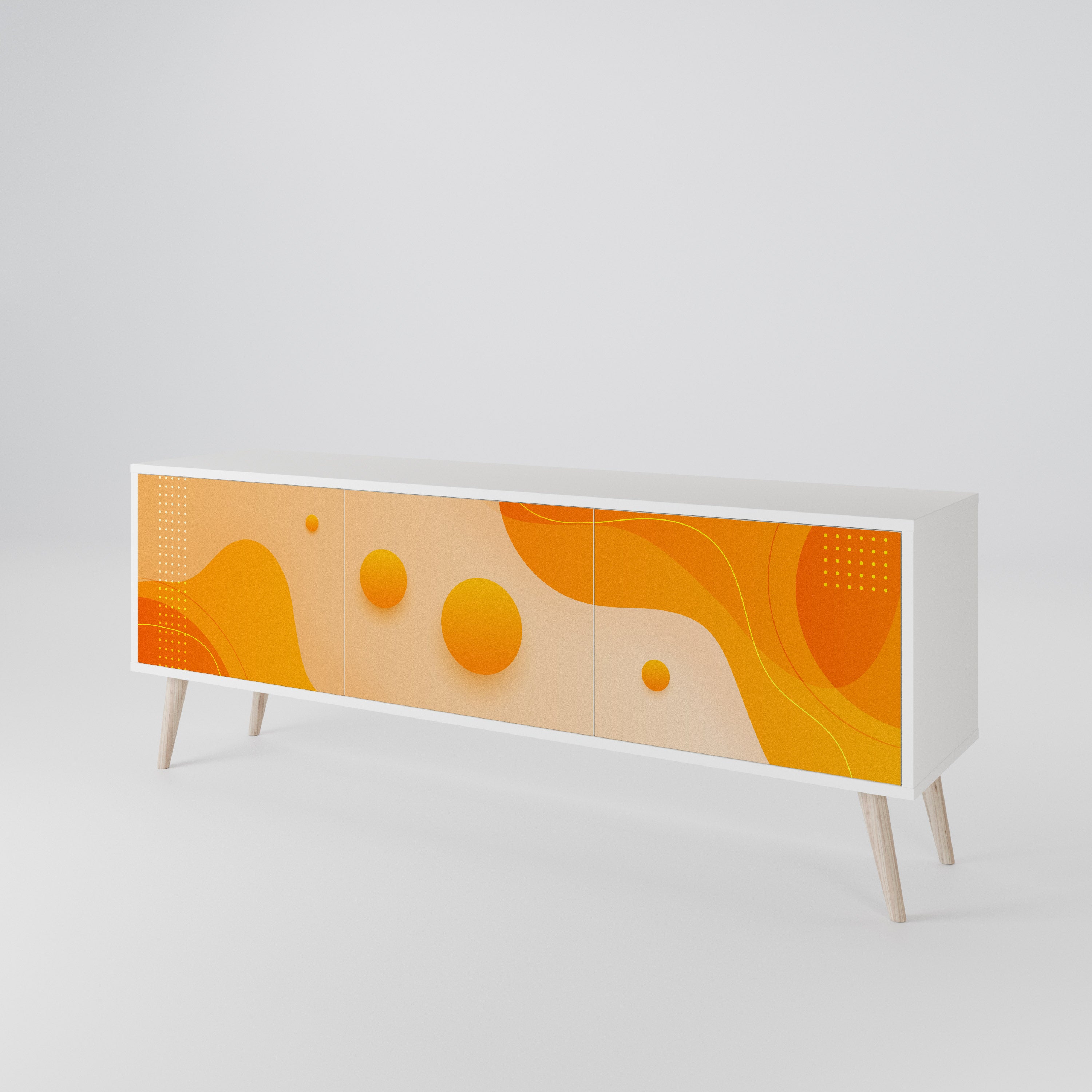 ORANGE ARRANGEMENT 3-türiges TV-Lowboard