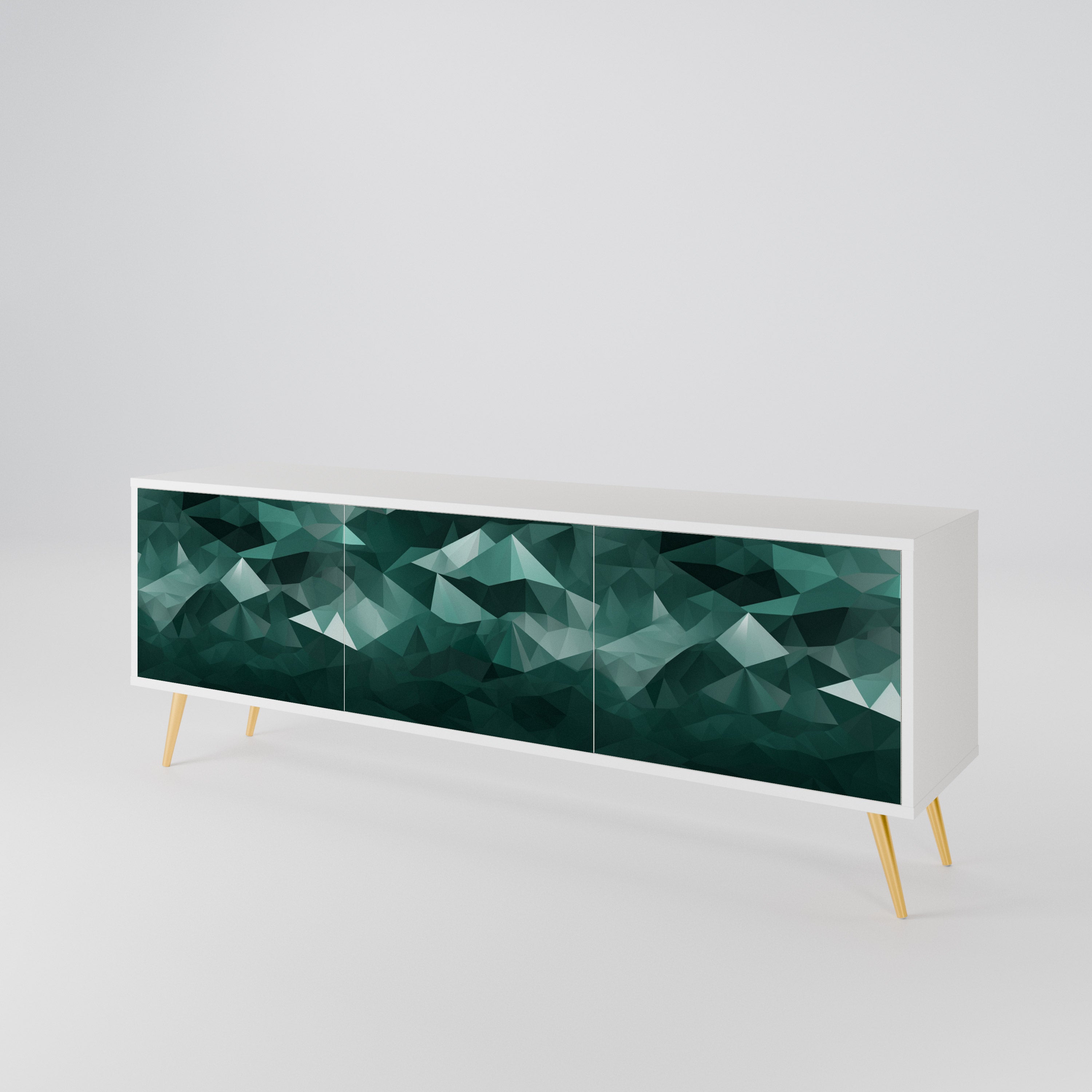 POLYGONAL FLOATING 3-türiges TV-Lowboard