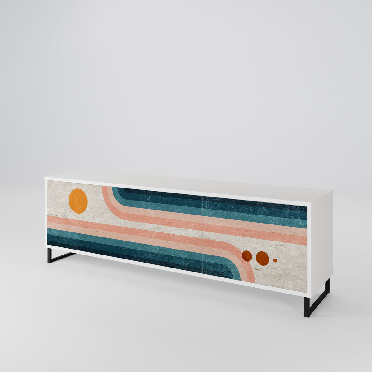 TWO HALVES 3-türiges TV-Lowboard