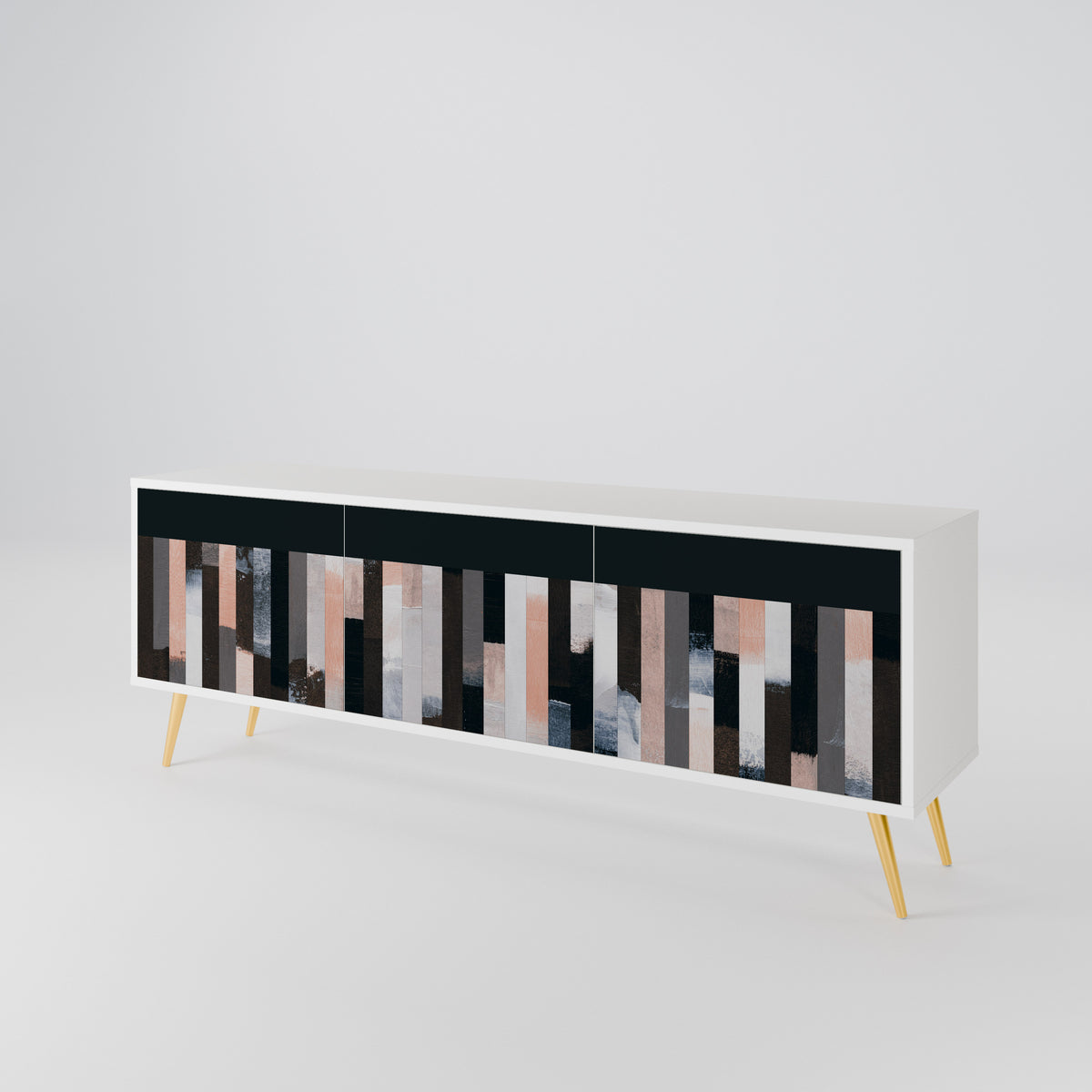 COLLAGE OF RECTANGLES 3-türiges TV-Lowboard