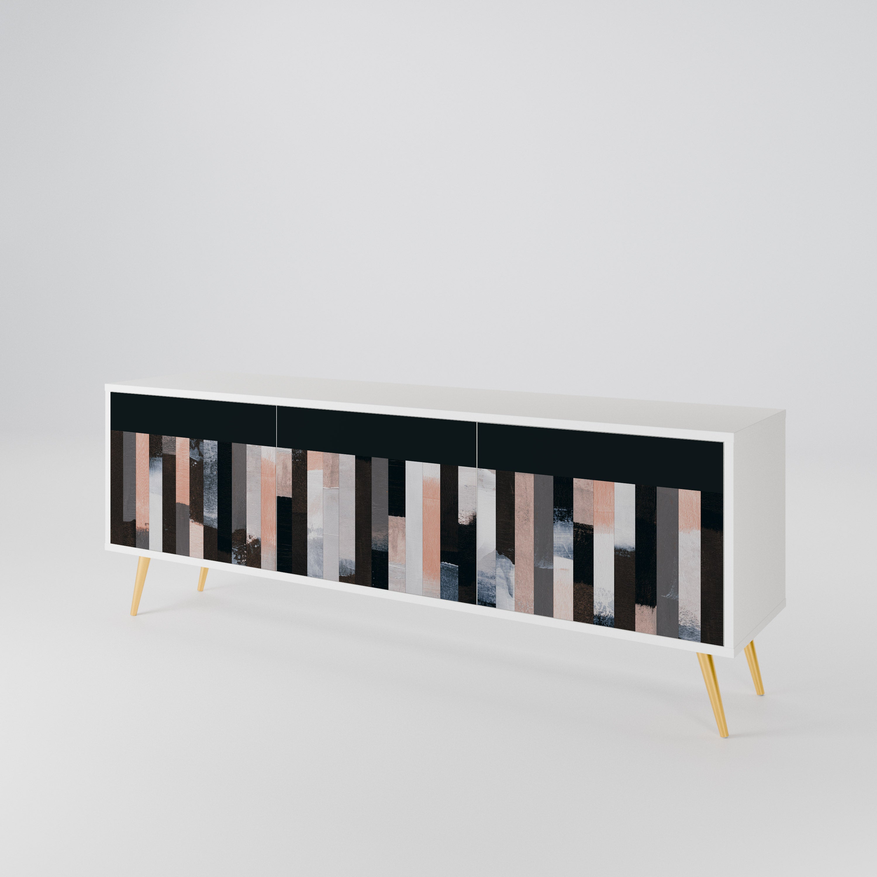 COLLAGE OF RECTANGLES 3-türiges TV-Lowboard