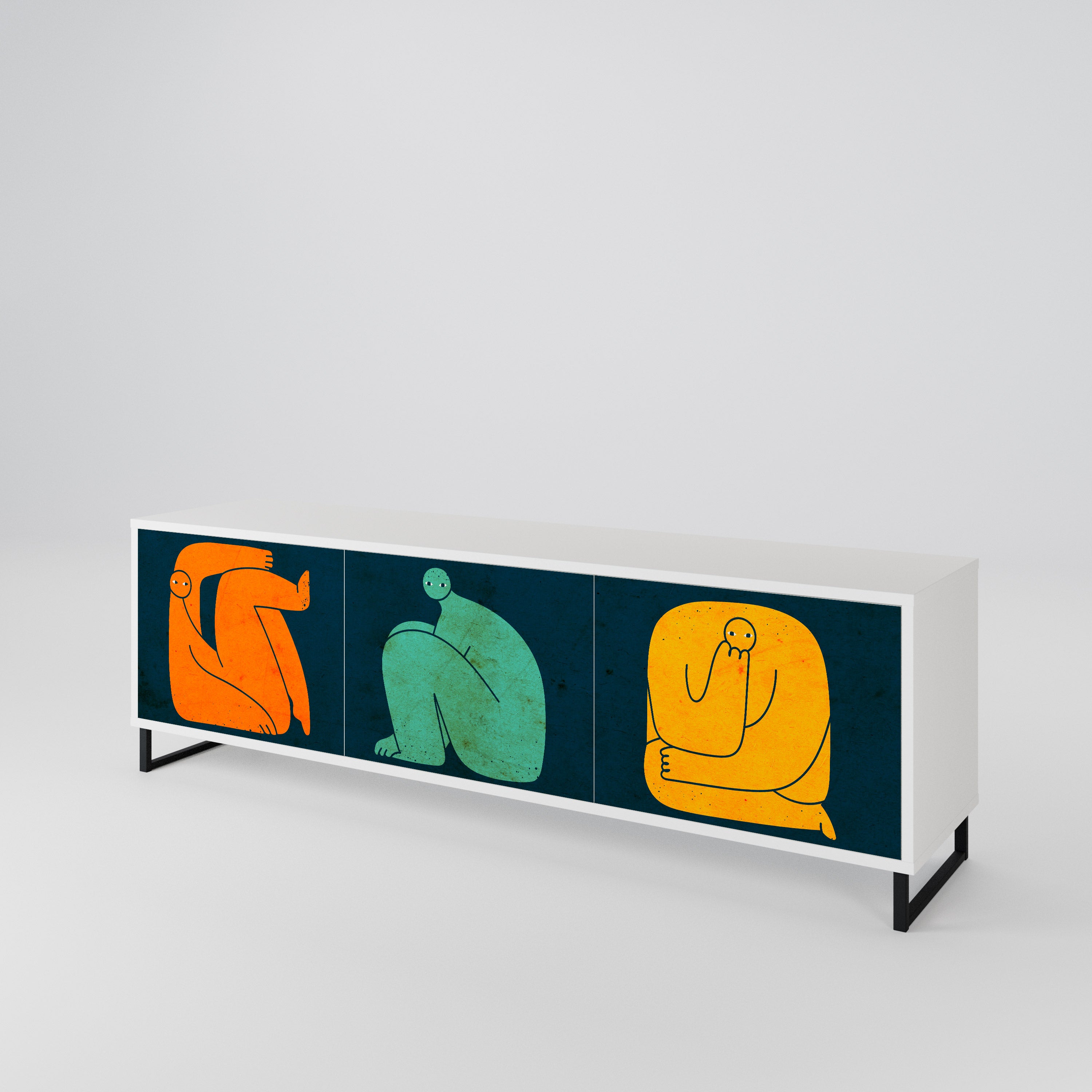 TOGETHER BUT SEPARATELY 3-türiges TV-Lowboard
