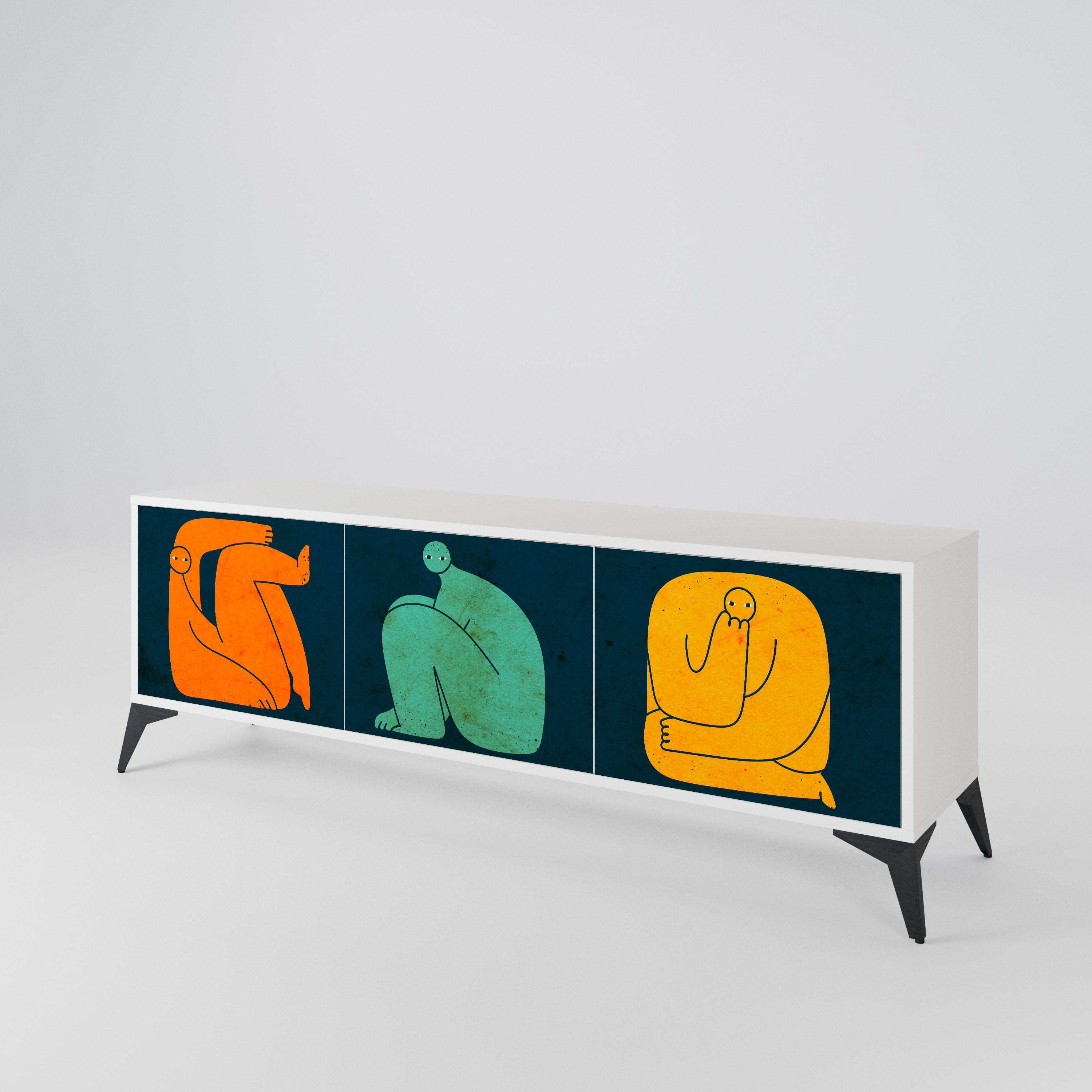 TOGETHER BUT SEPARATELY 3-türiges TV-Lowboard