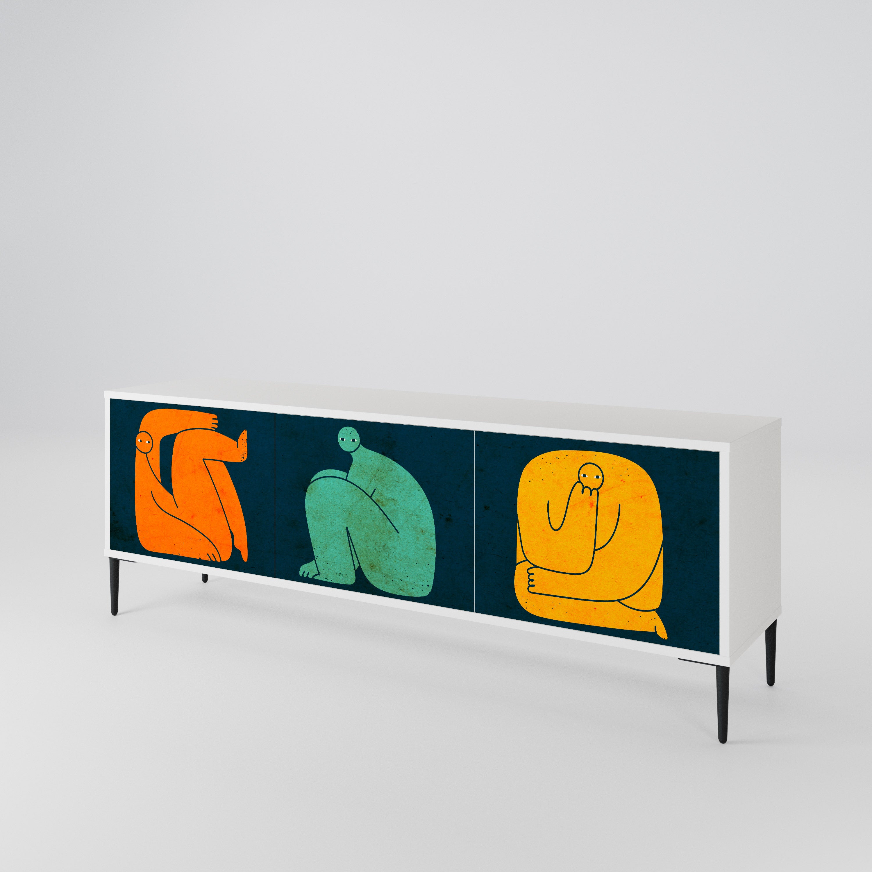 TOGETHER BUT SEPARATELY 3-türiges TV-Lowboard