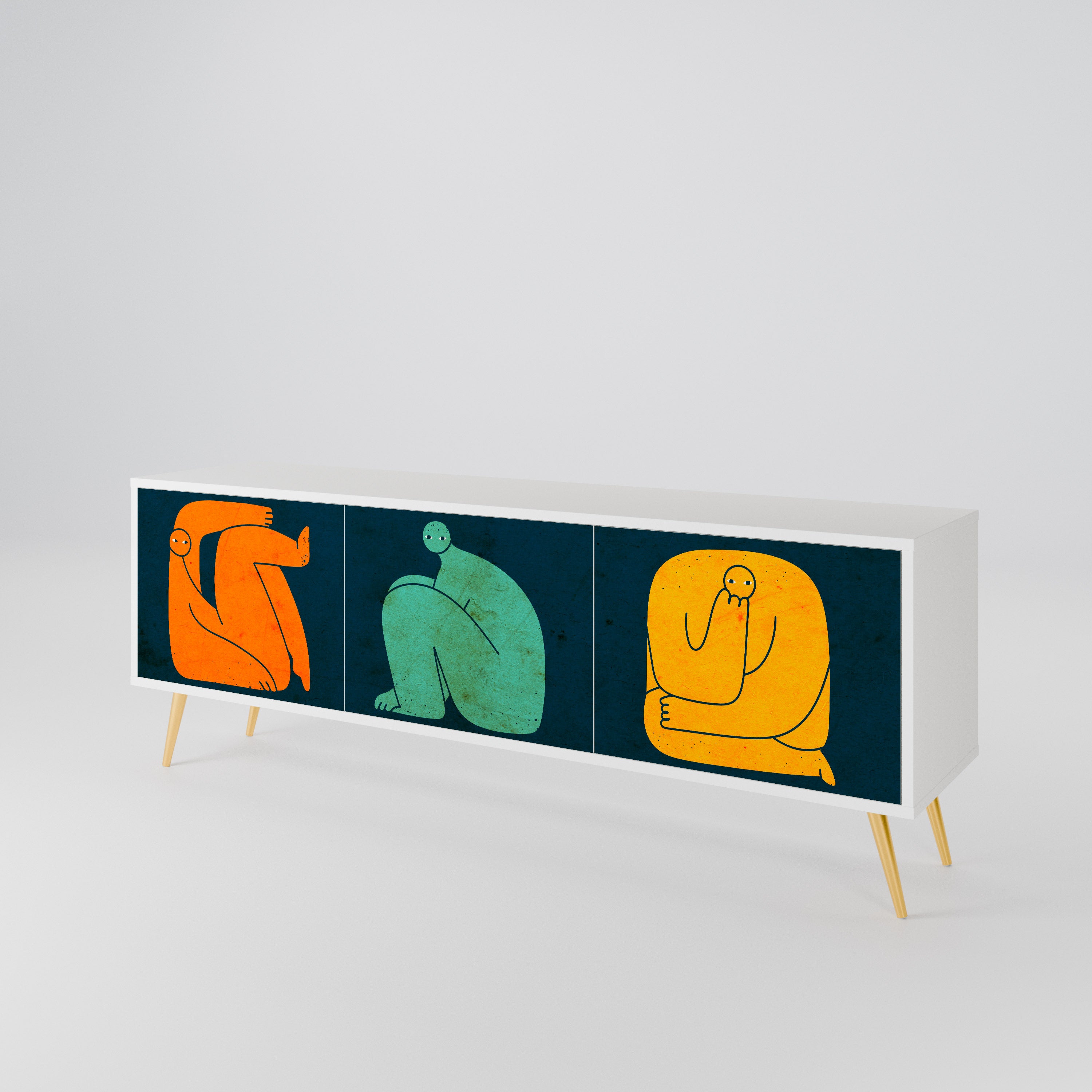 TOGETHER BUT SEPARATELY 3-türiges TV-Lowboard