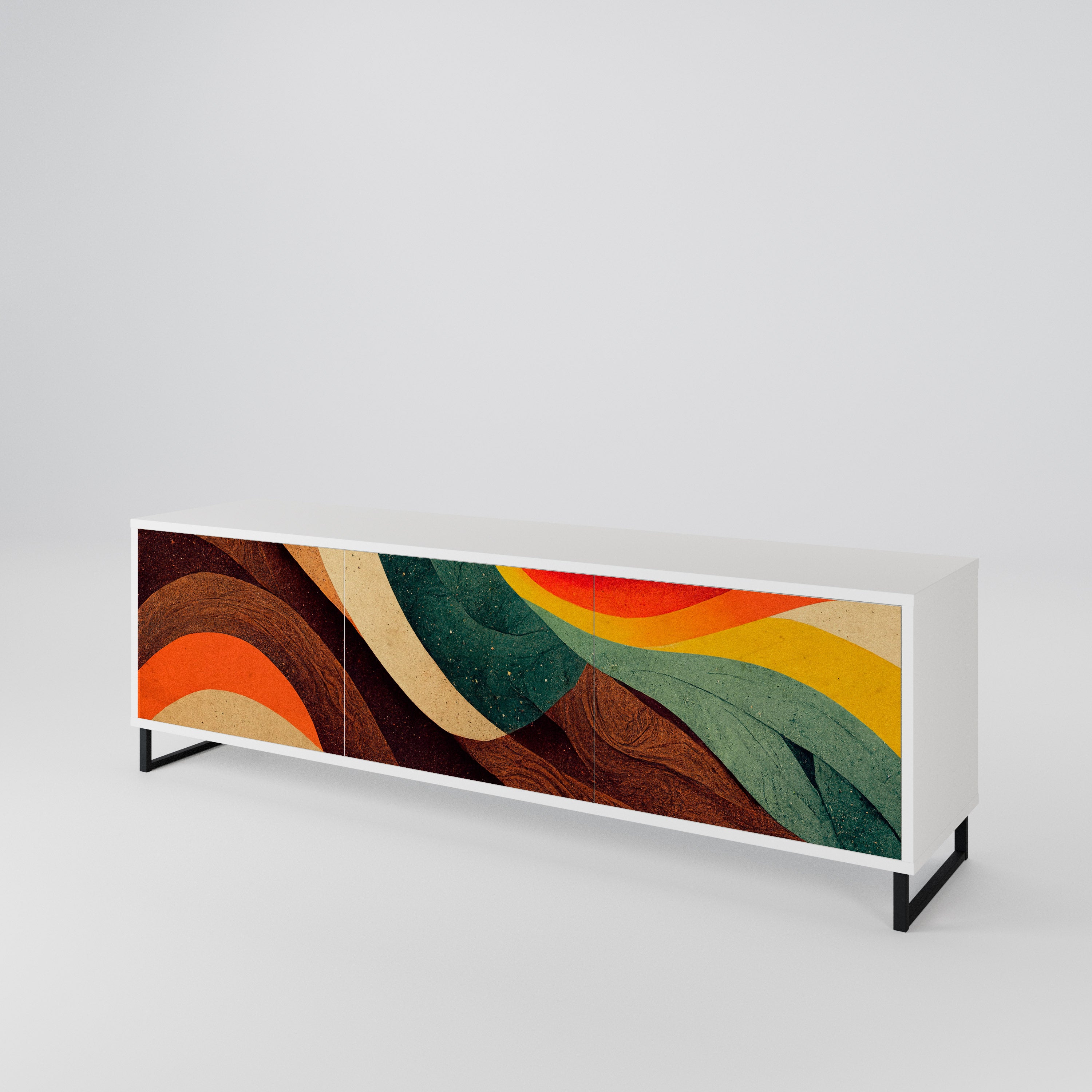 COLORFUL STRANDS 3-türiges TV-Lowboard