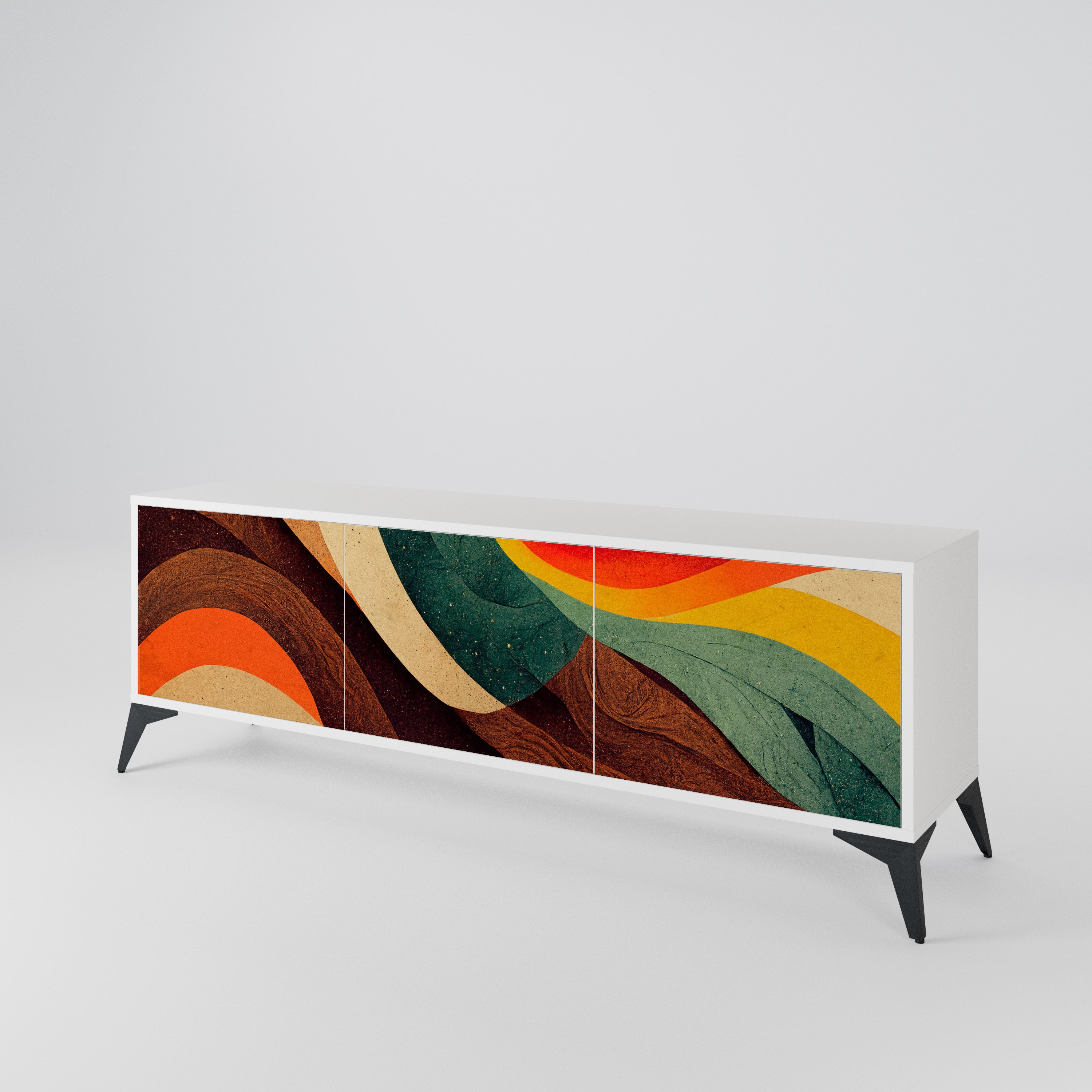 COLORFUL STRANDS 3-türiges TV-Lowboard