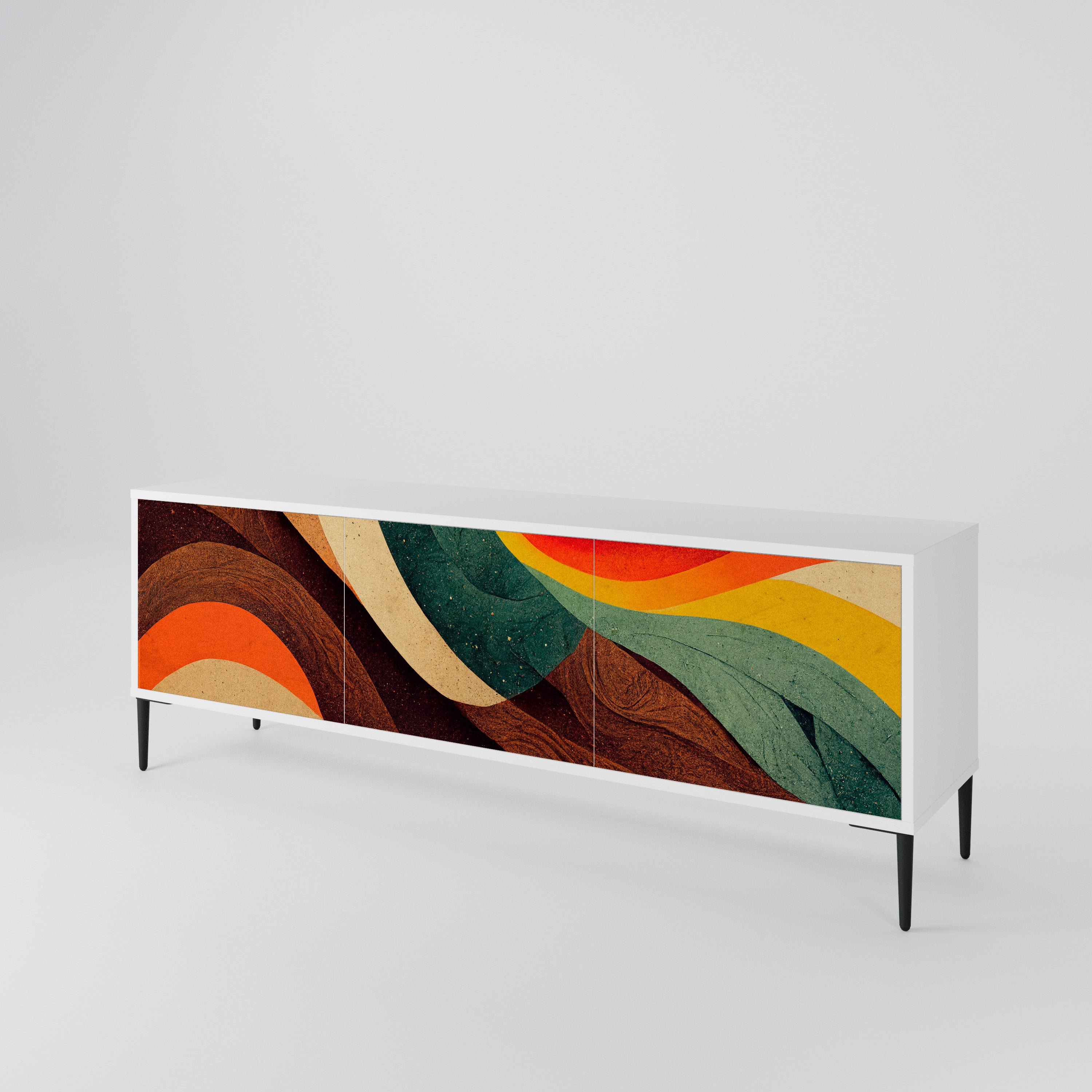 COLORFUL STRANDS 3-türiges TV-Lowboard
