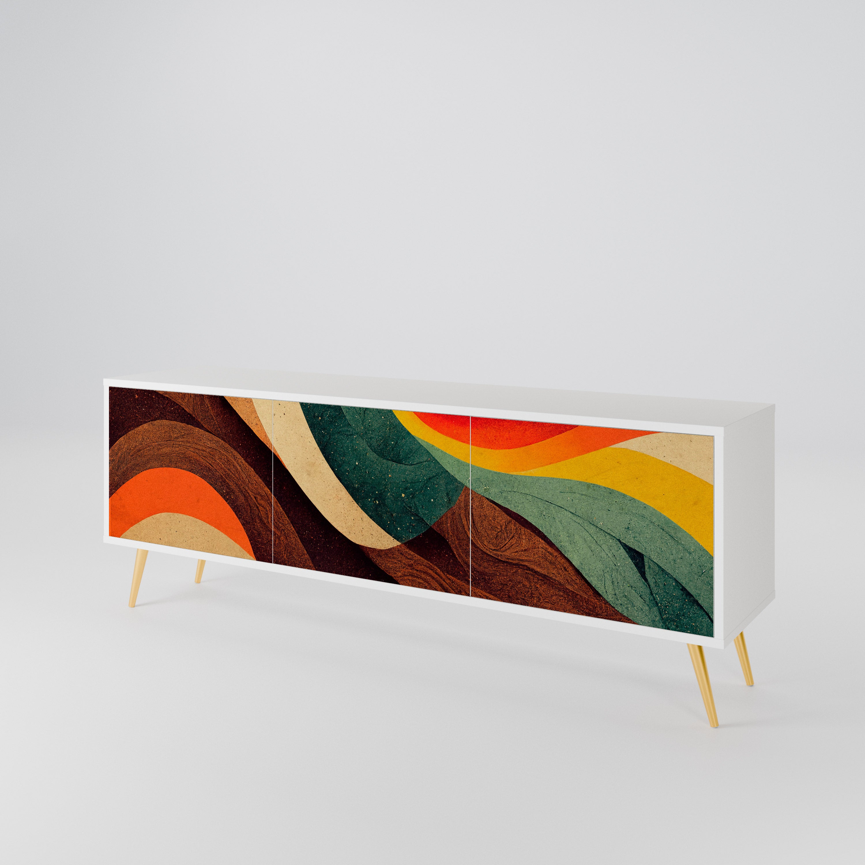 COLORFUL STRANDS 3-türiges TV-Lowboard