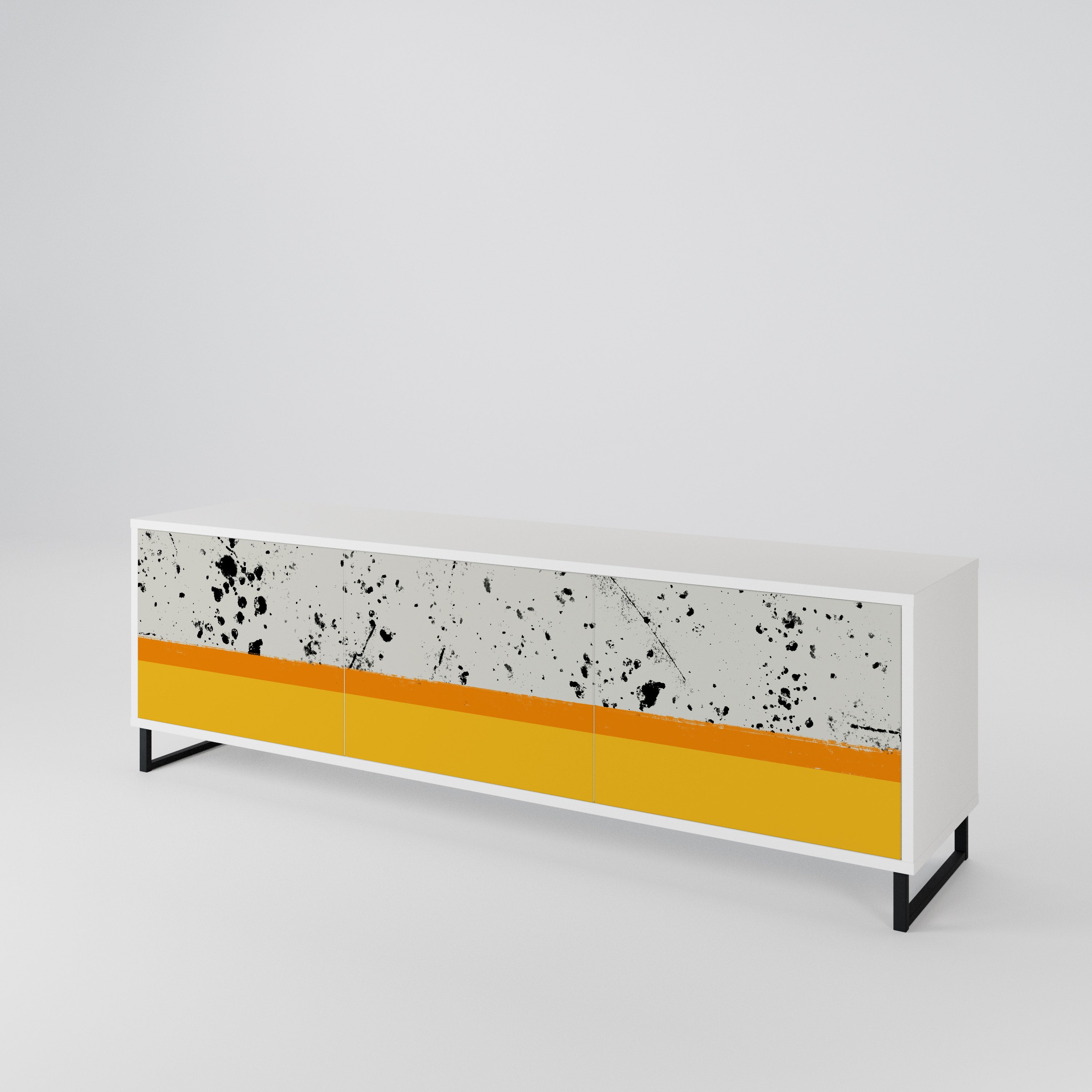 DYED BY ORANGE 3-türiges TV-Lowboard
