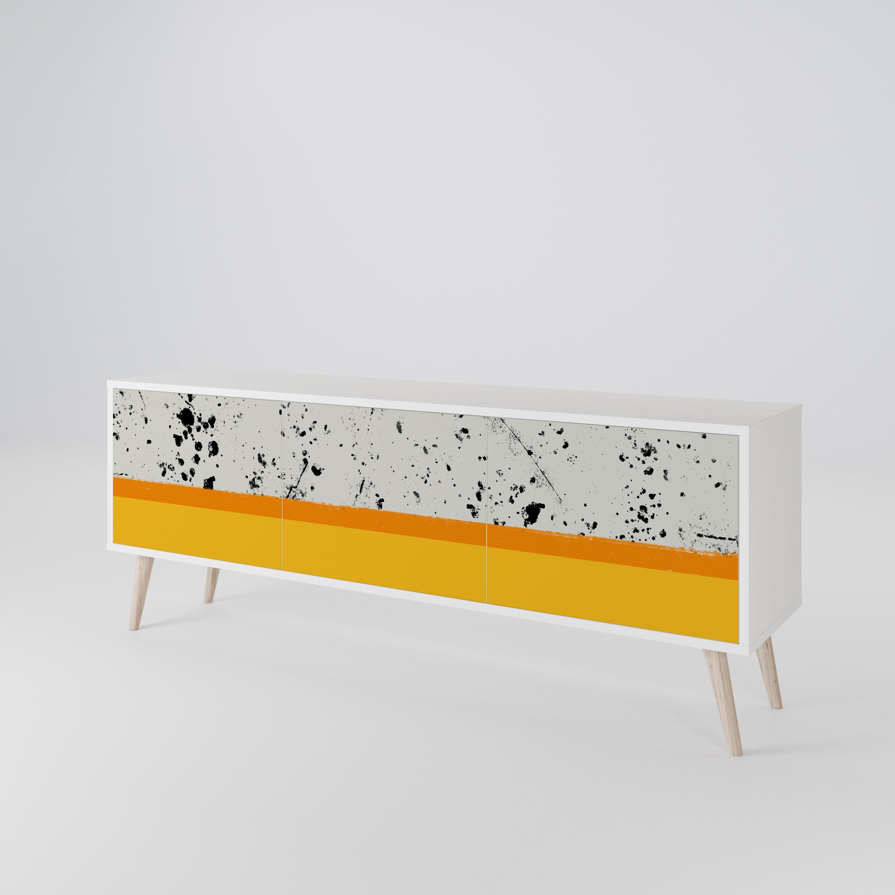 DYED BY ORANGE 3-türiges TV-Lowboard