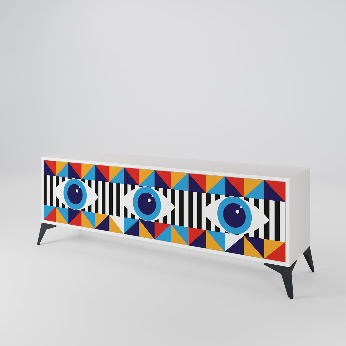 ABSTRACTION AND GEOMETRY 3-türiges TV-Lowboard