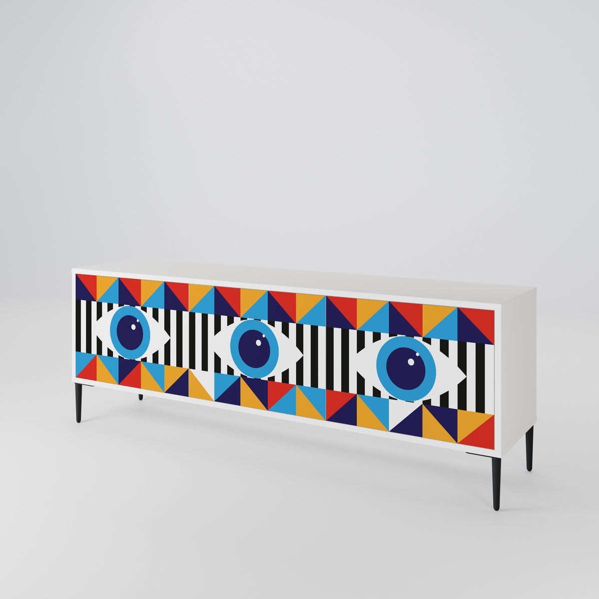 ABSTRACTION AND GEOMETRY 3-türiges TV-Lowboard
