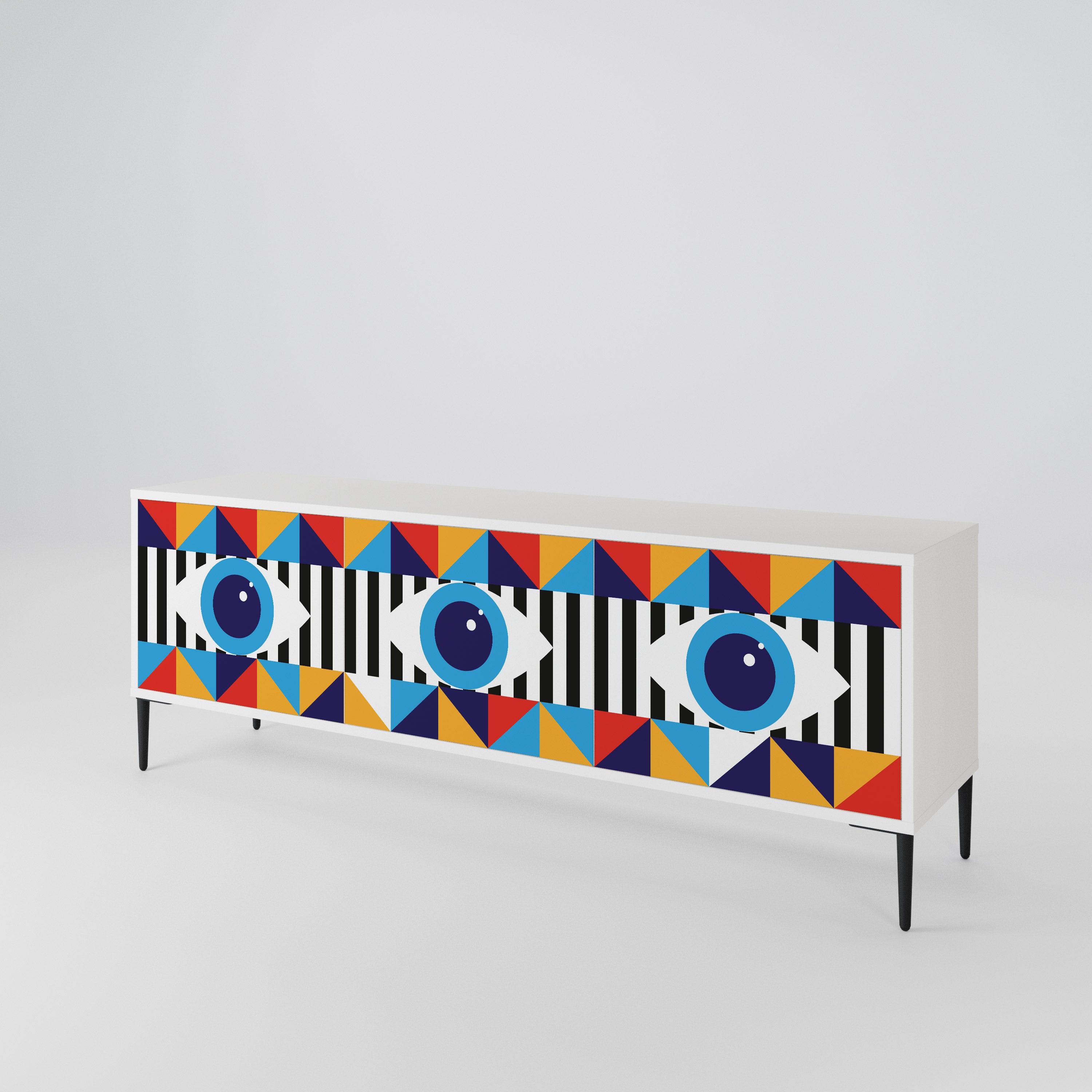 ABSTRACTION AND GEOMETRY 3-türiges TV-Lowboard