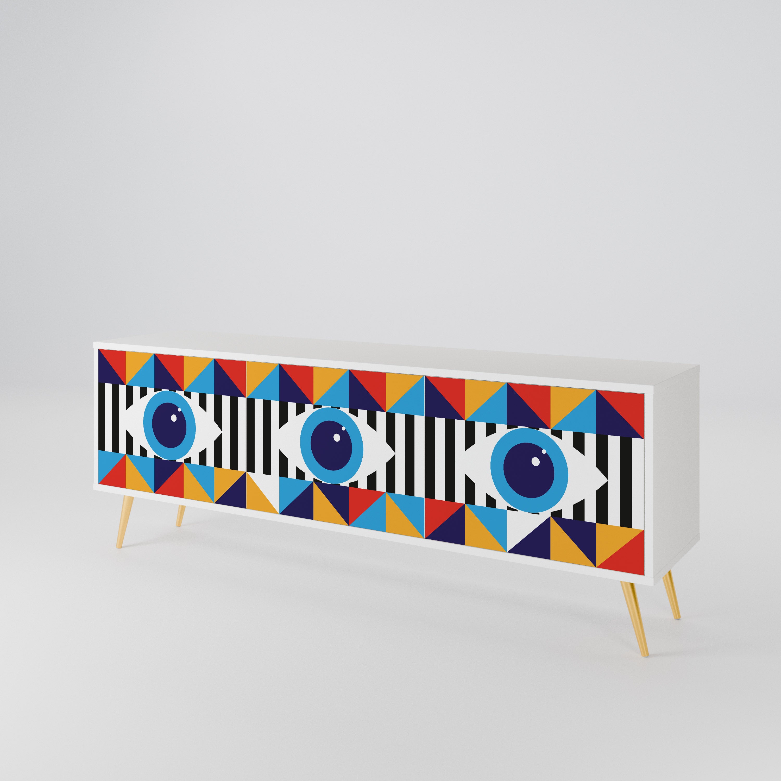 ABSTRACTION AND GEOMETRY 3-türiges TV-Lowboard