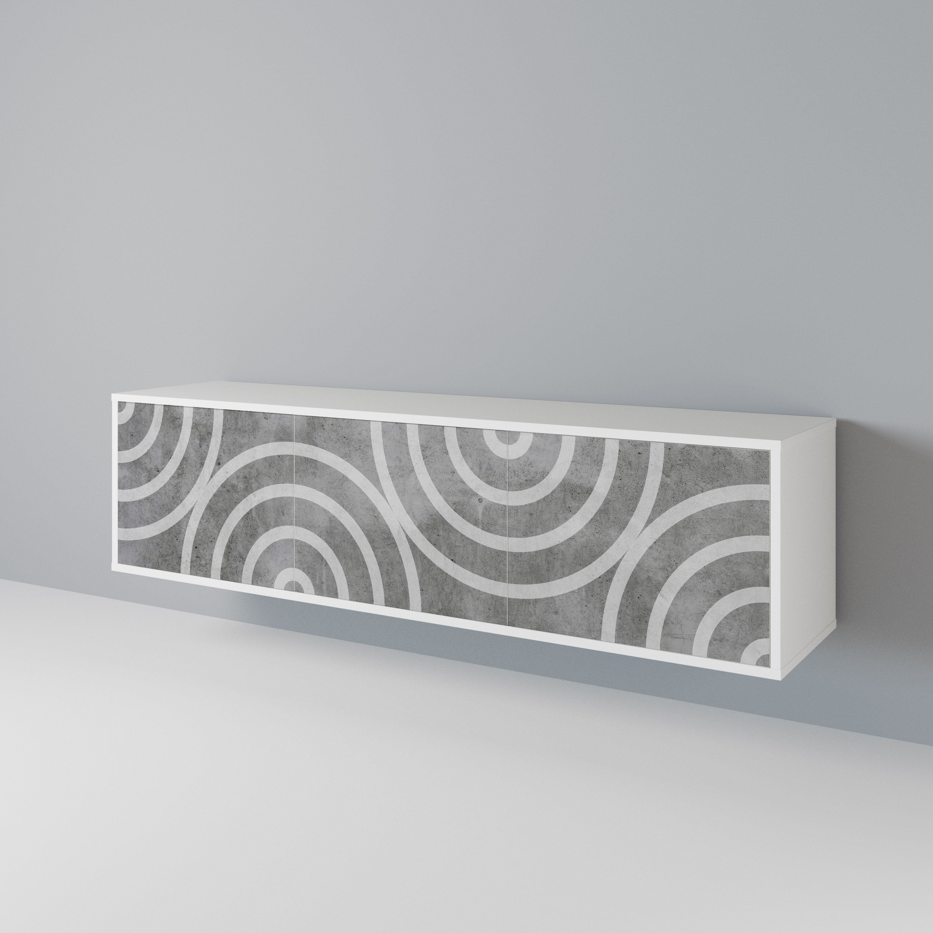 CIRCLE CONCRETE 3-türiges TV-Lowboard