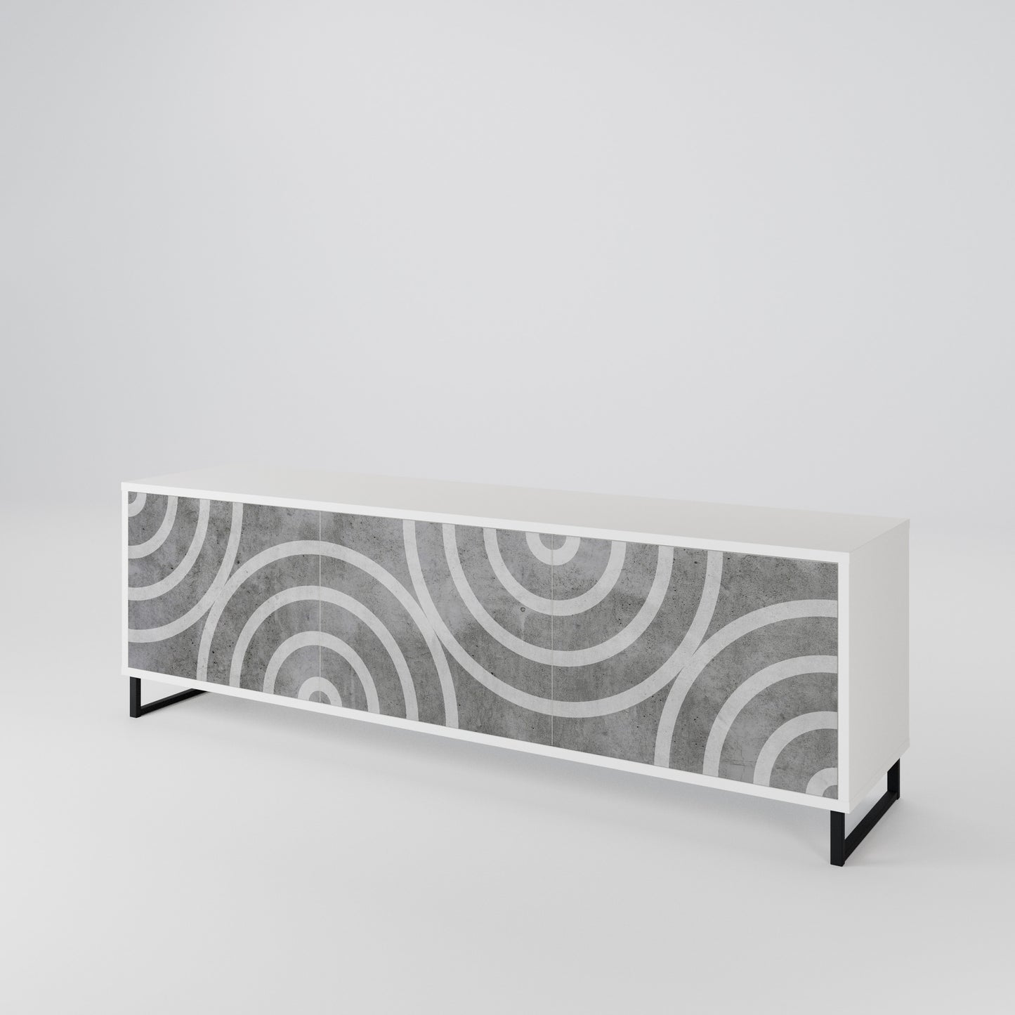 CIRCLE CONCRETE 3-türiges TV-Lowboard