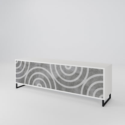 CIRCLE CONCRETE 3-türiges TV-Lowboard
