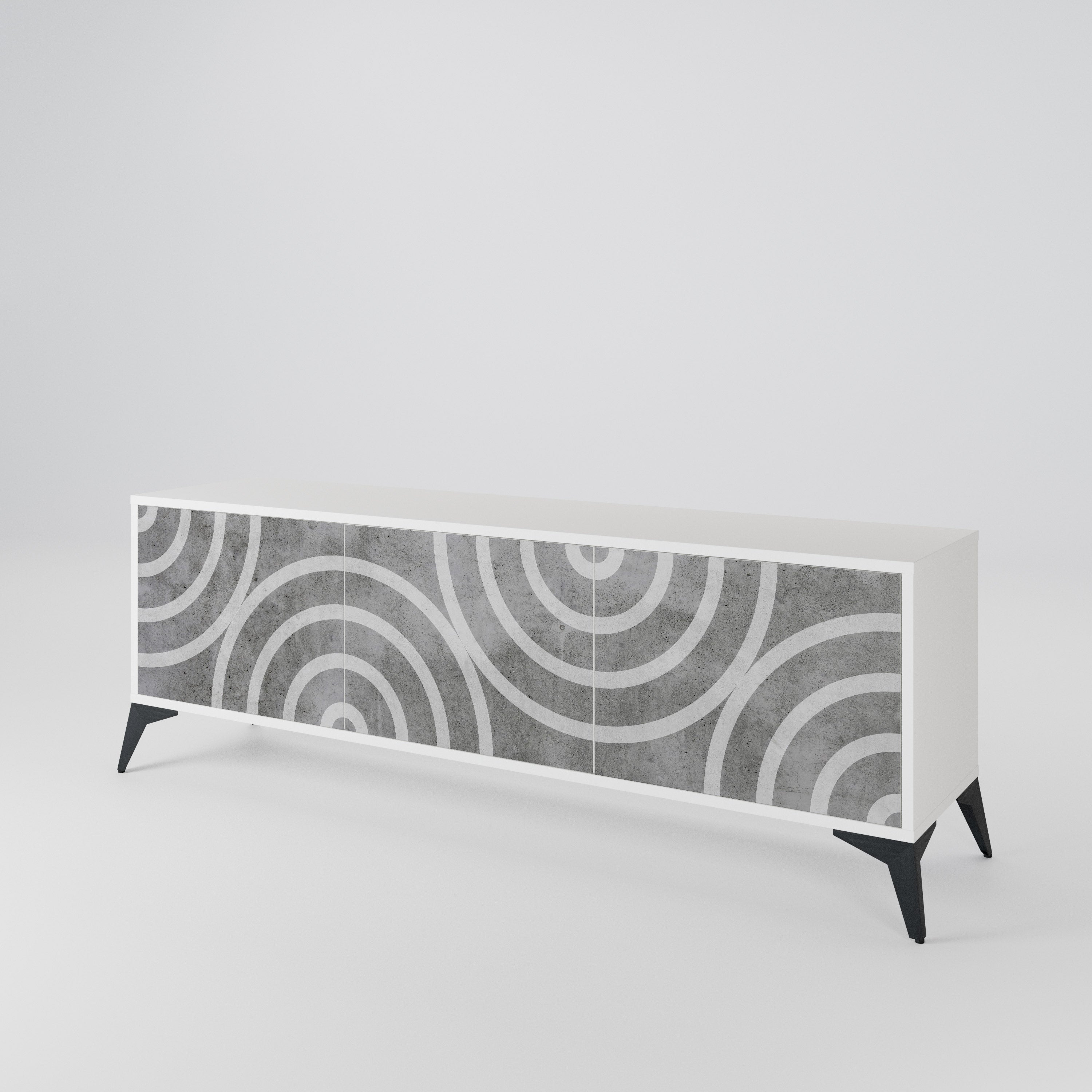 CIRCLE CONCRETE 3-türiges TV-Lowboard