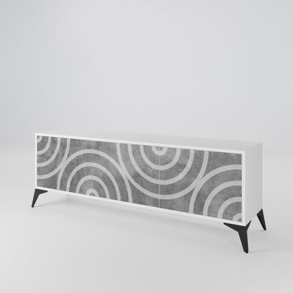 CIRCLE CONCRETE 3-türiges TV-Lowboard