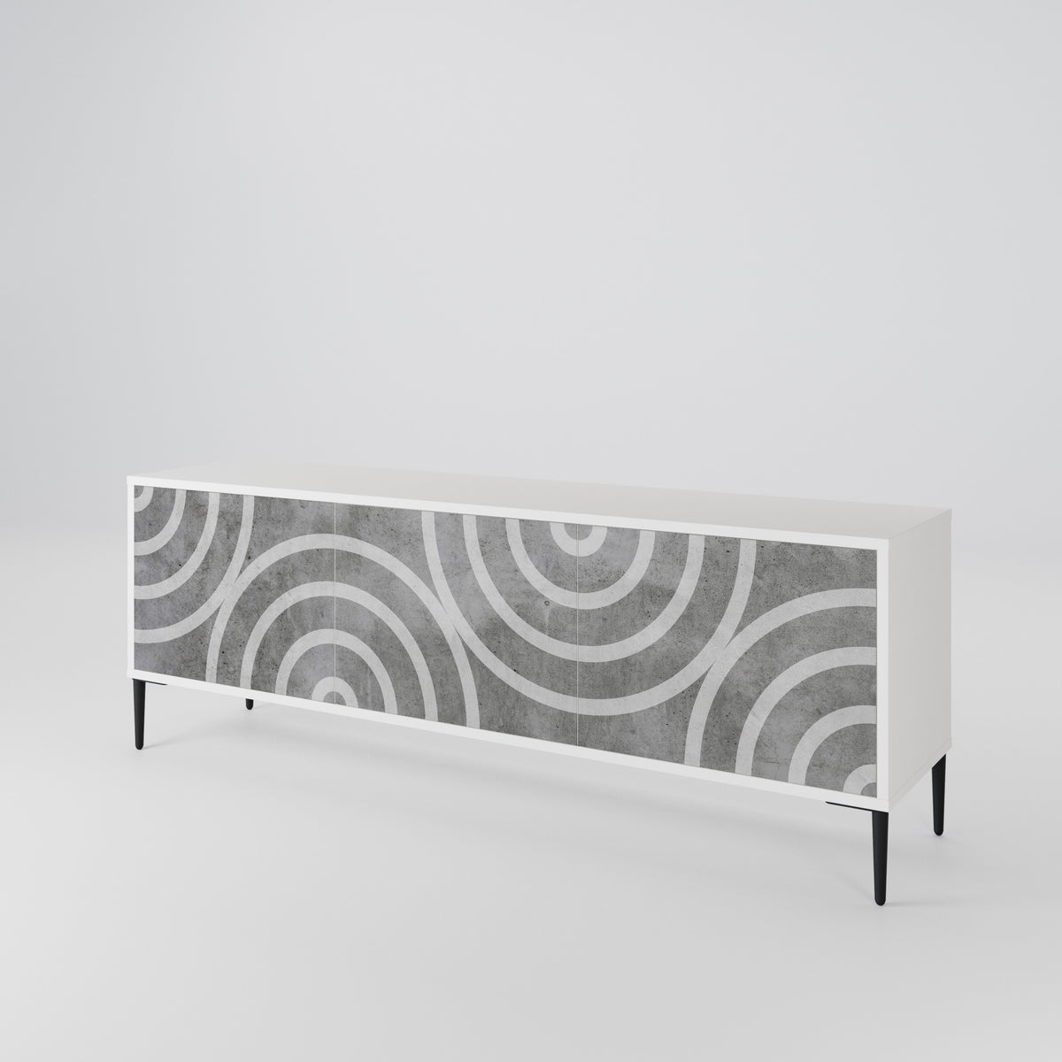 CIRCLE CONCRETE 3-türiges TV-Lowboard