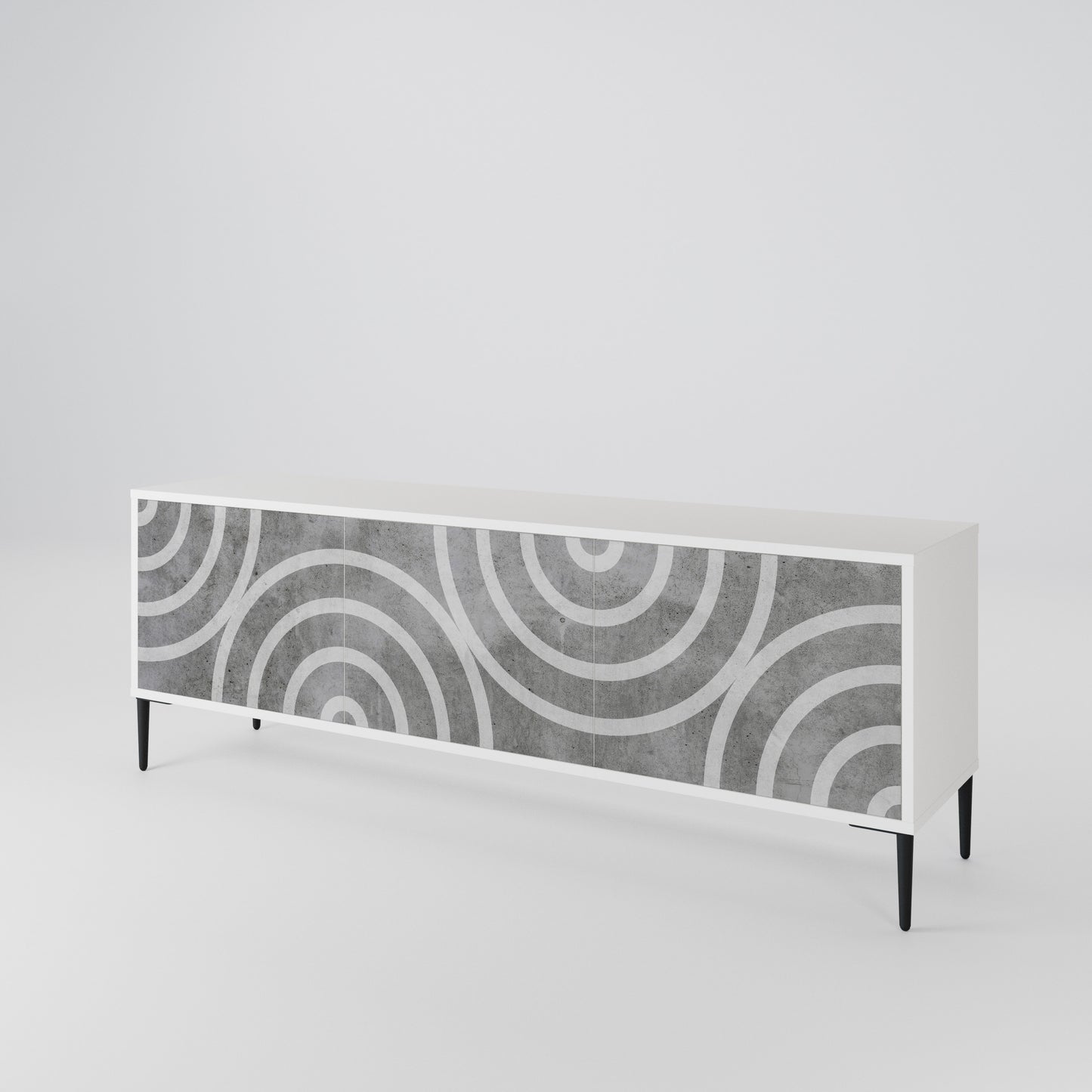 CIRCLE CONCRETE 3-türiges TV-Lowboard